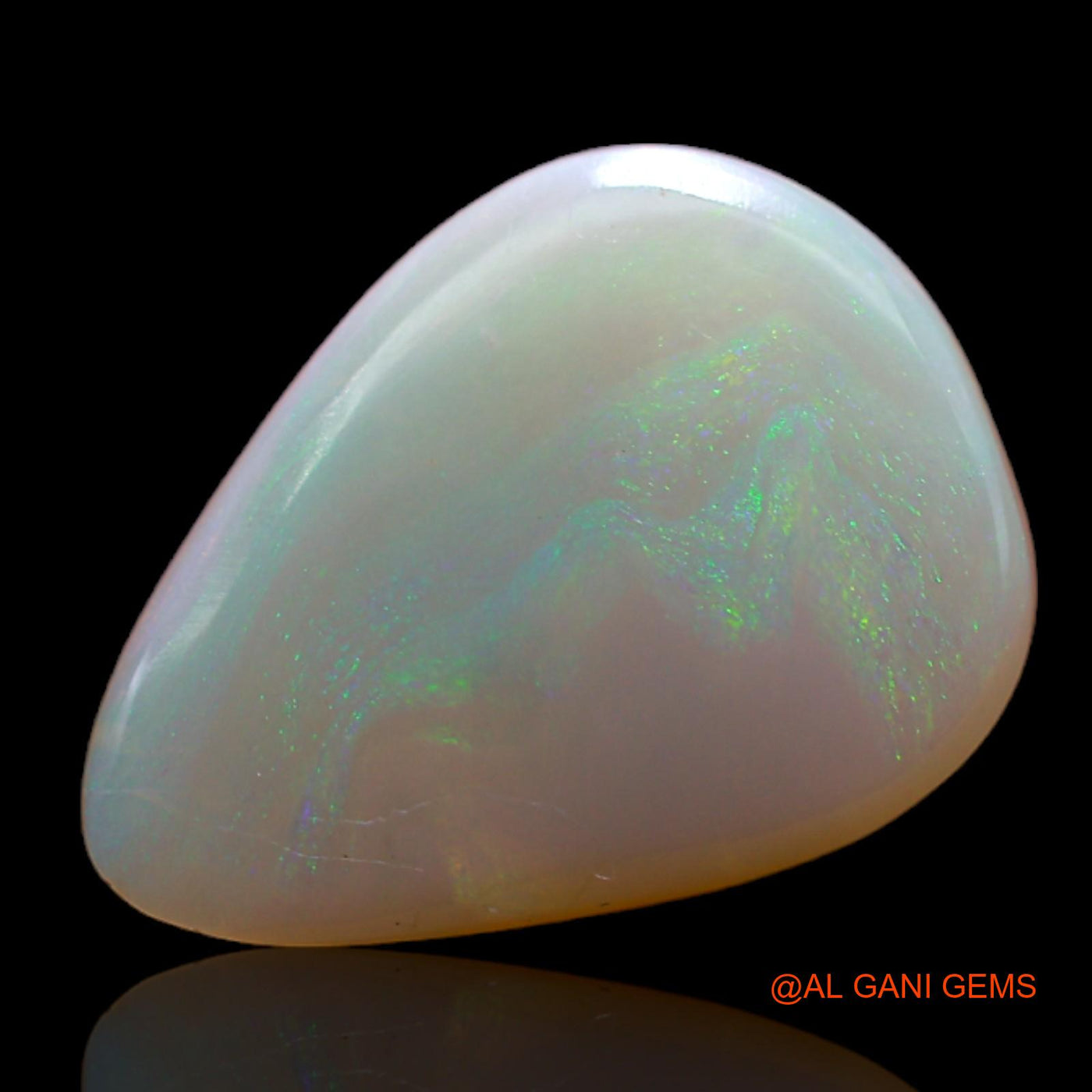 Natural Fire Opal Gemstone 3.00 Cts Loose Pear Cabochon From Australia 15x11x2 mm AB-350