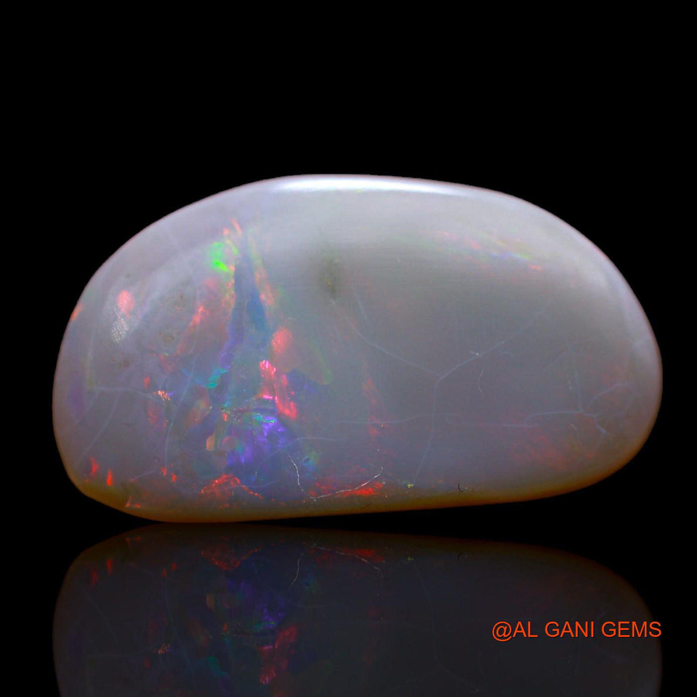 5.20 Cts Unheated Australian Fire Opal Loose Gemstone Fancy Cabochon Natural 19x11x3 mm AB-351