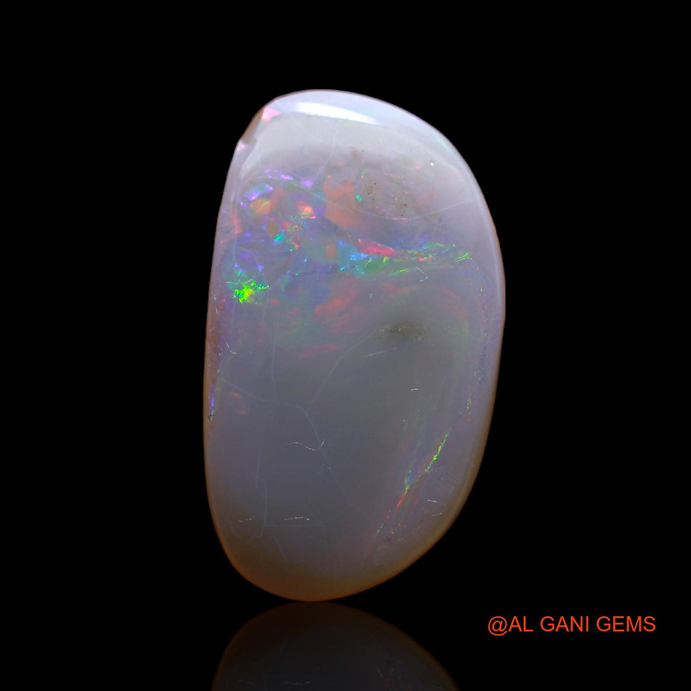 5.20 Cts Unheated Australian Fire Opal Loose Gemstone Fancy Cabochon Natural 19x11x3 mm AB-351