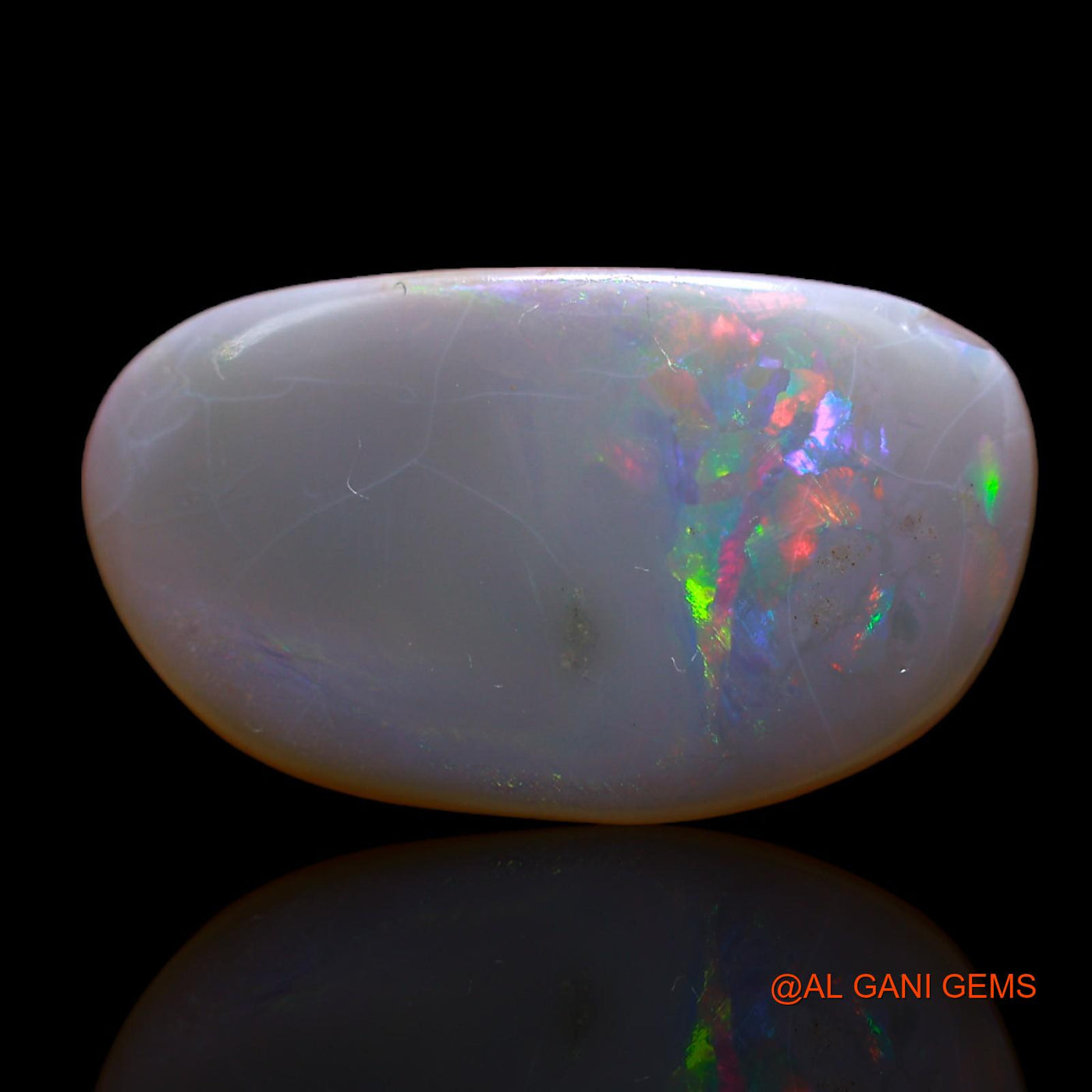 5.20 Cts Unheated Australian Fire Opal Loose Gemstone Fancy Cabochon Natural 19x11x3 mm AB-351