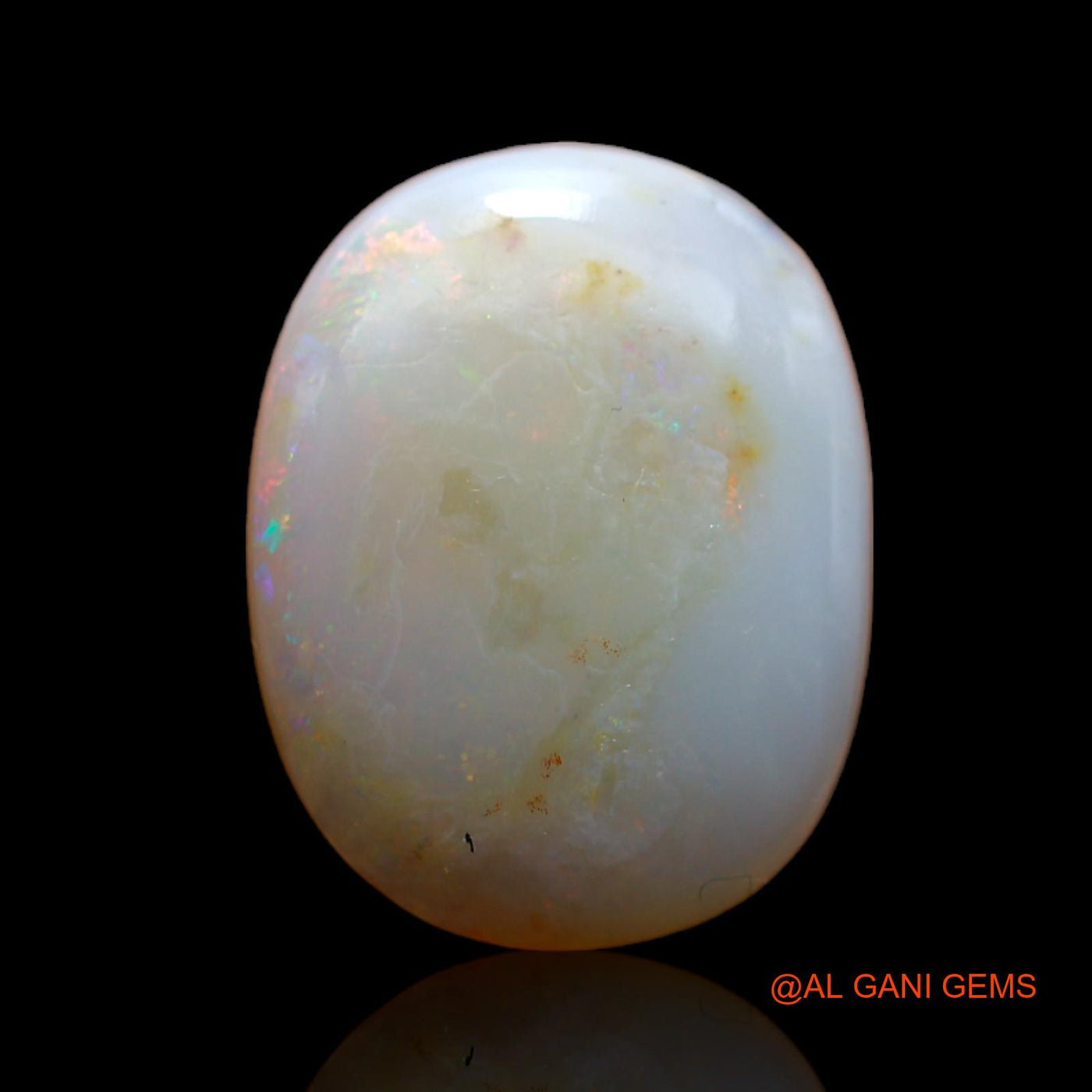 5.00 Cts Unheated Australian Fire Opal Loose Gemstone Oval Cabochon Natural 17x13x3 mm AB-353