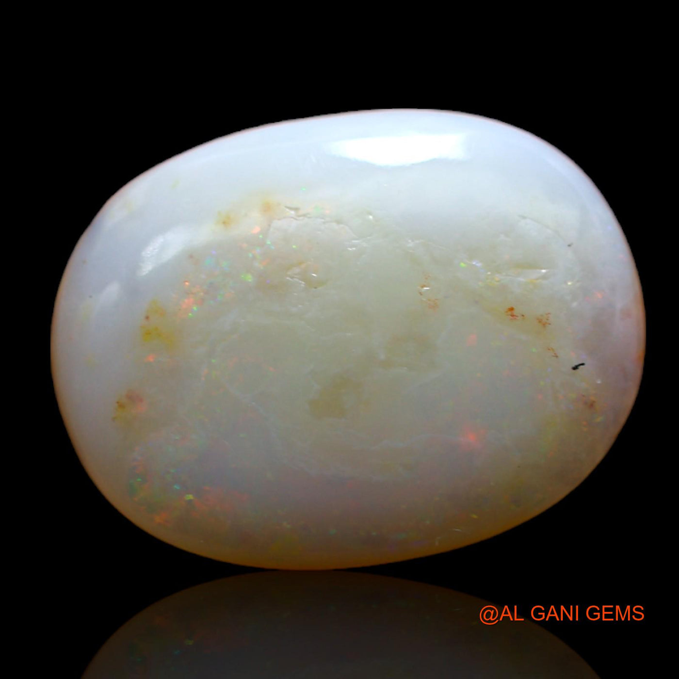 5.00 Cts Unheated Australian Fire Opal Loose Gemstone Oval Cabochon Natural 17x13x3 mm AB-353