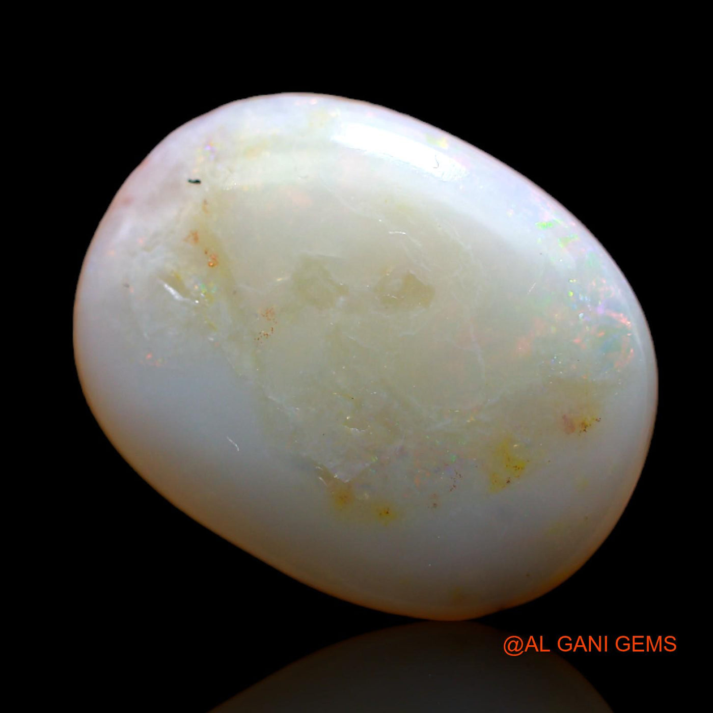 5.00 Cts Unheated Australian Fire Opal Loose Gemstone Oval Cabochon Natural 17x13x3 mm AB-353