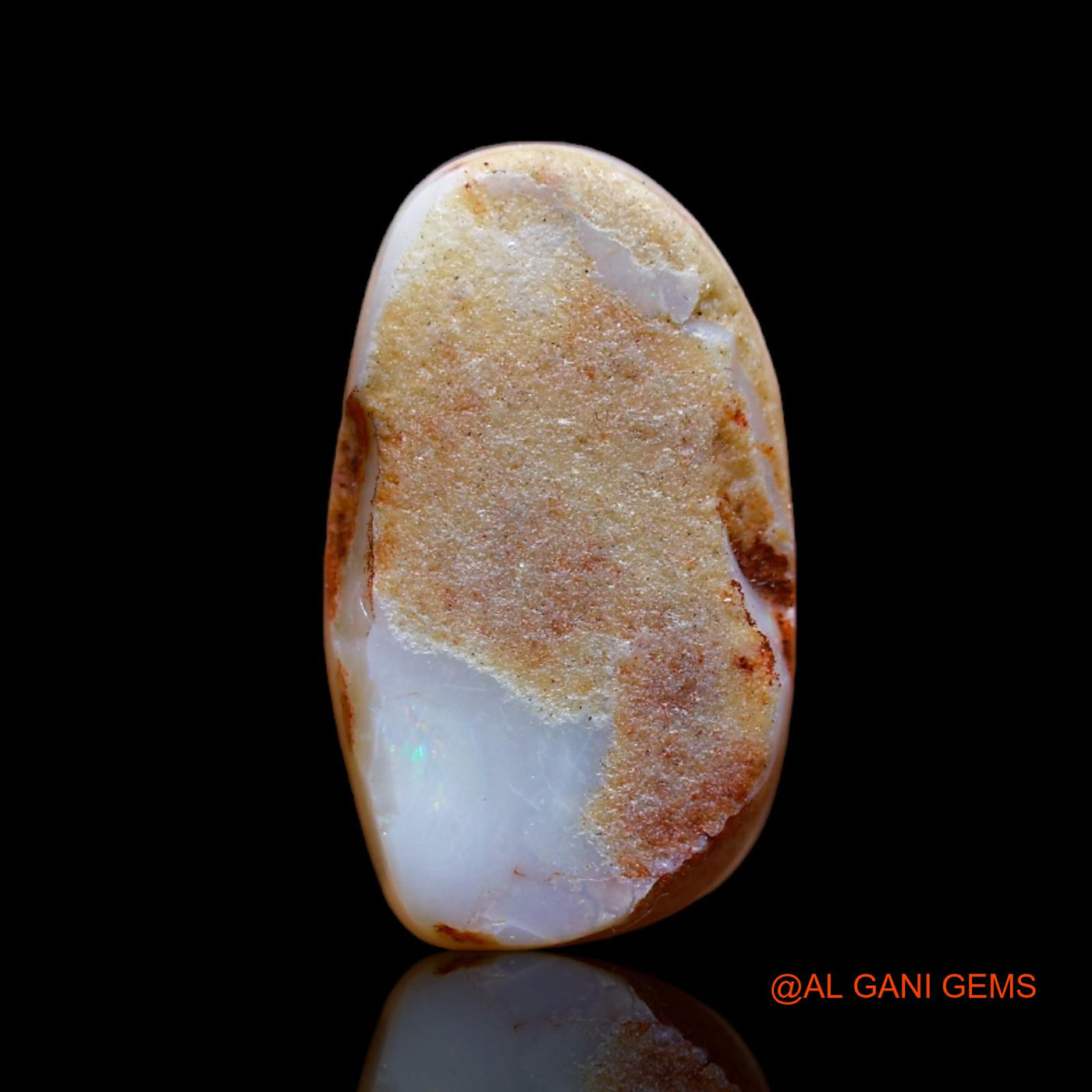 5.60 Cts Natural Australian Fire Opal Loose Gemstone Fancy Cabochon 18x10x4 mm AB-356