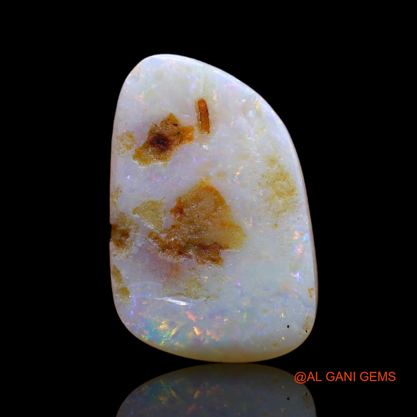 4.70 Cts Natural Australian Fire Opal Loose Gemstone Fancy Cabochon 18x12x3 mm AB-357