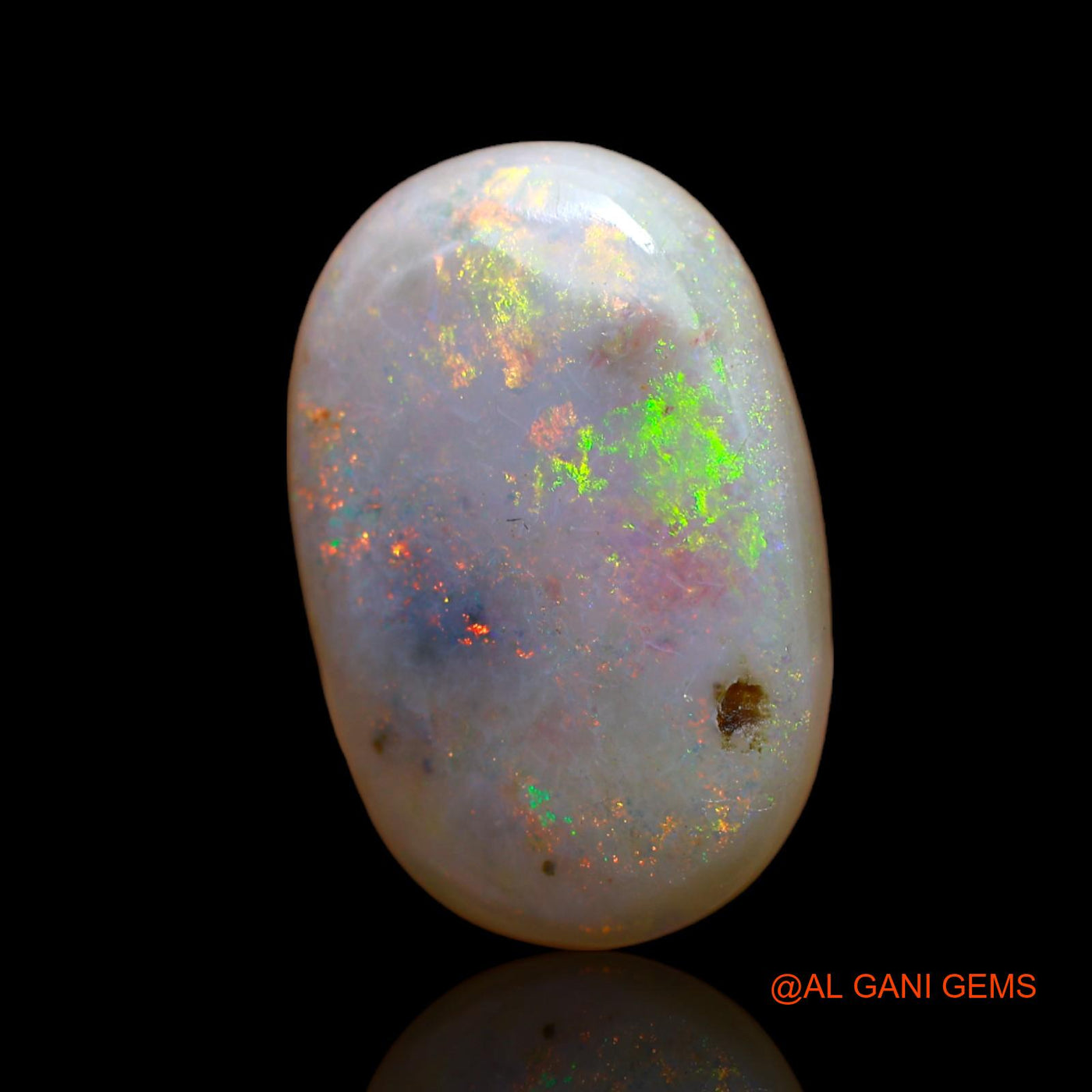 11.10 Cts Natural Australian Fire Opal Loose Gemstone Oval Cabochon 20x13x5 mm AB-35