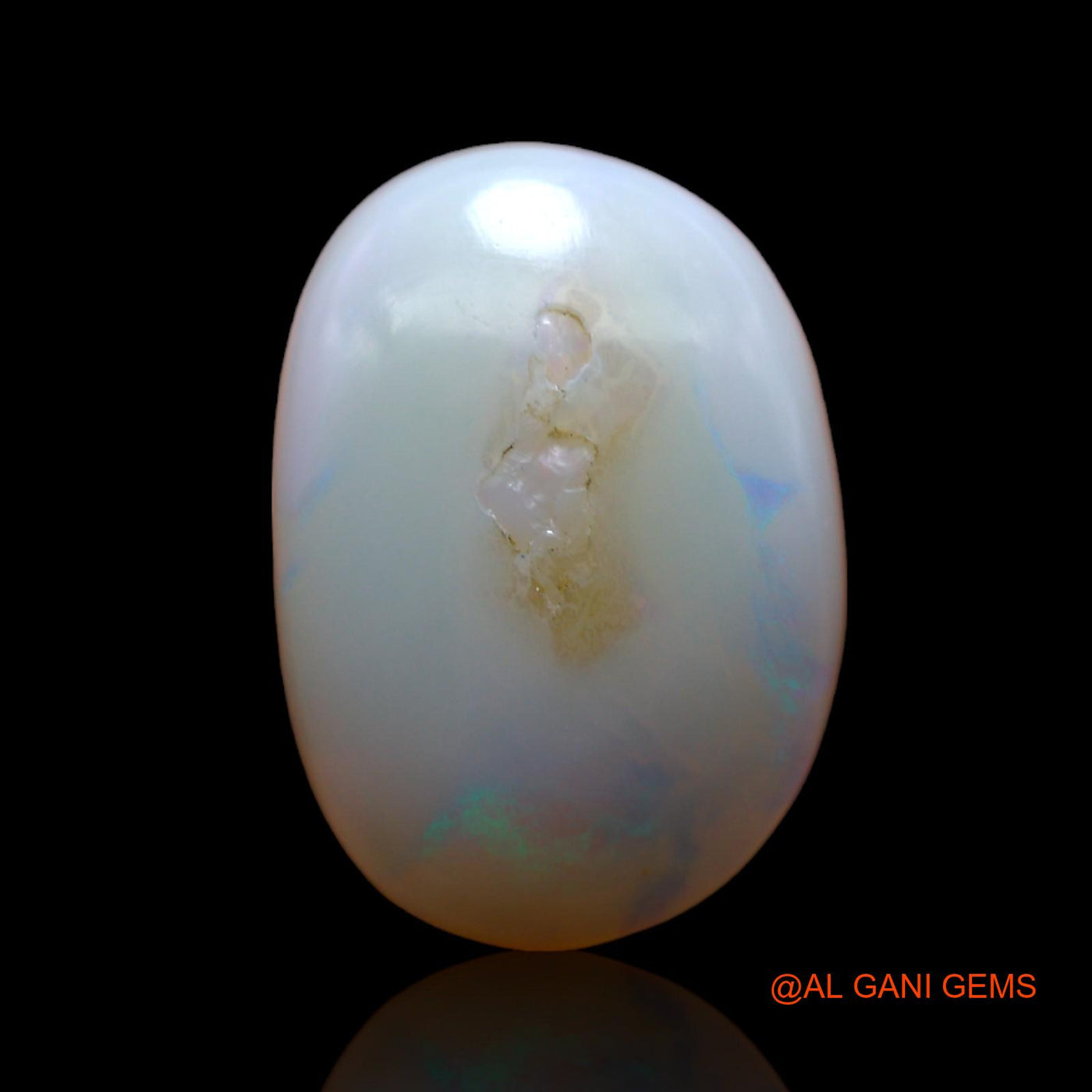 Natural Untreated Fire Opal Loose Gemstone Fancy Cabochon From Australia 6.60 Cts 17x12x4 mm AB-361
