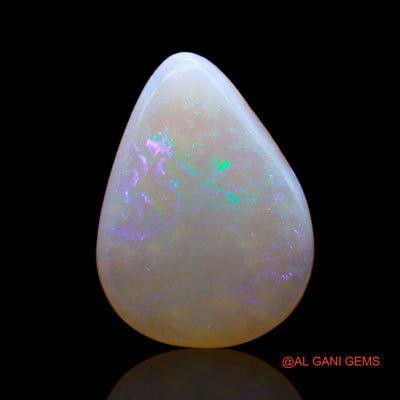 Natural Untreated Fire Opal Loose Gemstone Pear Cabochon From Australia 4.70 Cts 17x12x3 mm AB-362