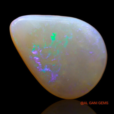 Natural Untreated Fire Opal Loose Gemstone Pear Cabochon From Australia 4.70 Cts 17x12x3 mm AB-362