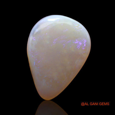 Natural Untreated Fire Opal Loose Gemstone Pear Cabochon From Australia 4.70 Cts 17x12x3 mm AB-362