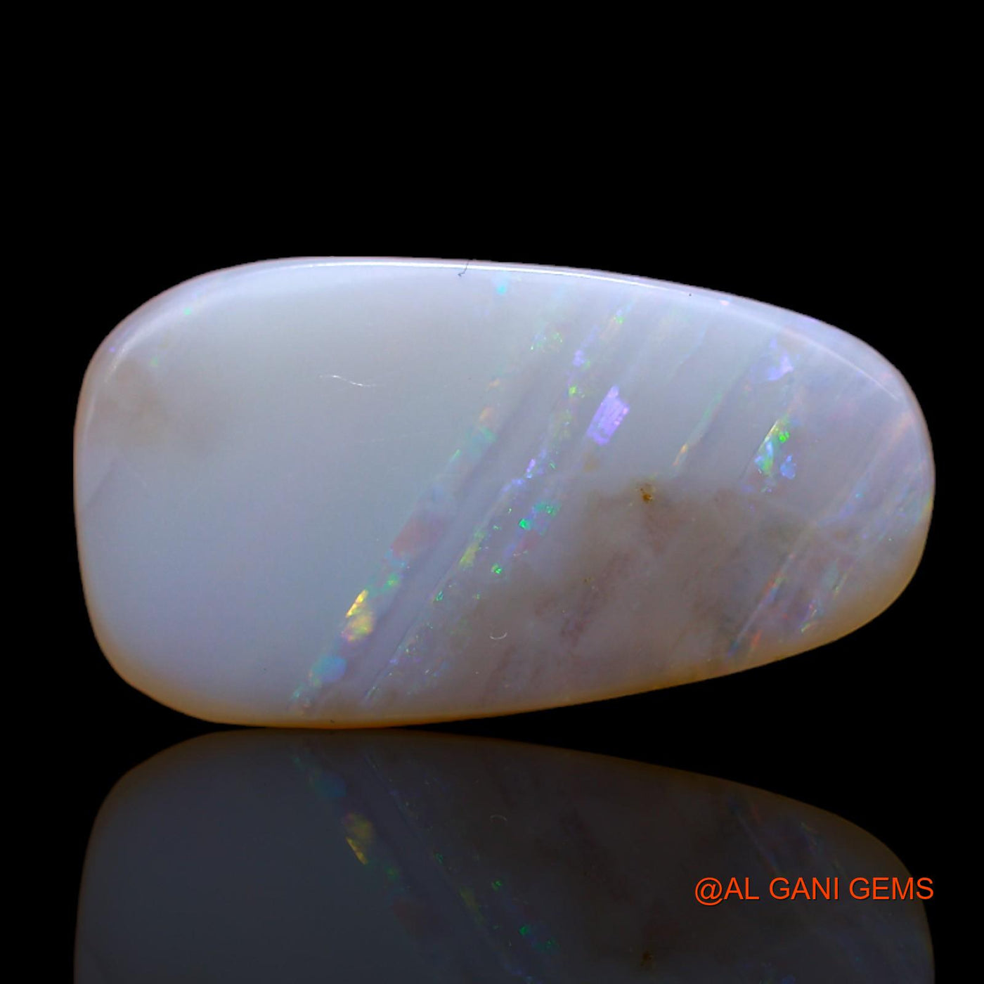 3.80 Cts Natural Australian Fire Opal Loose Gemstone Fancy Cabochon 18x10x2 mm AB-364