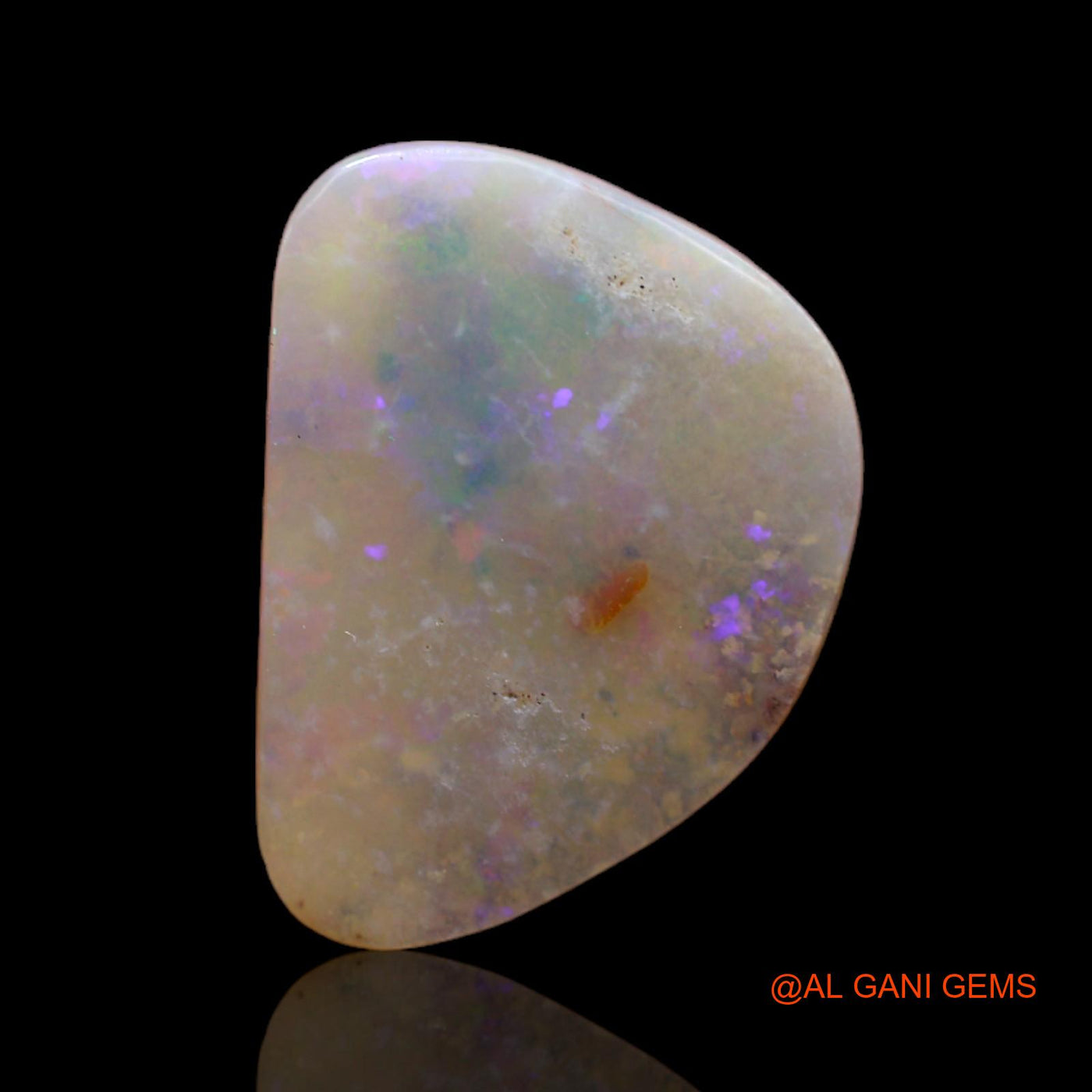 Natural Untreated Fire Opal Loose Gemstone Fancy Cabochon From Australia 3.50 Cts 16x12x2 mm AB-369