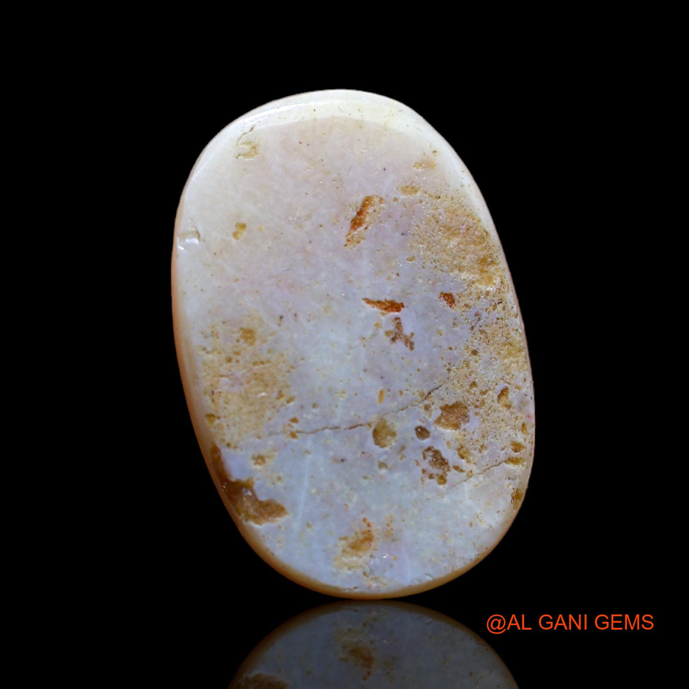 8.45 Cts Natural Australian Fire Opal Loose Gemstone Oval Cabochon 20x13x4 mm AB-36