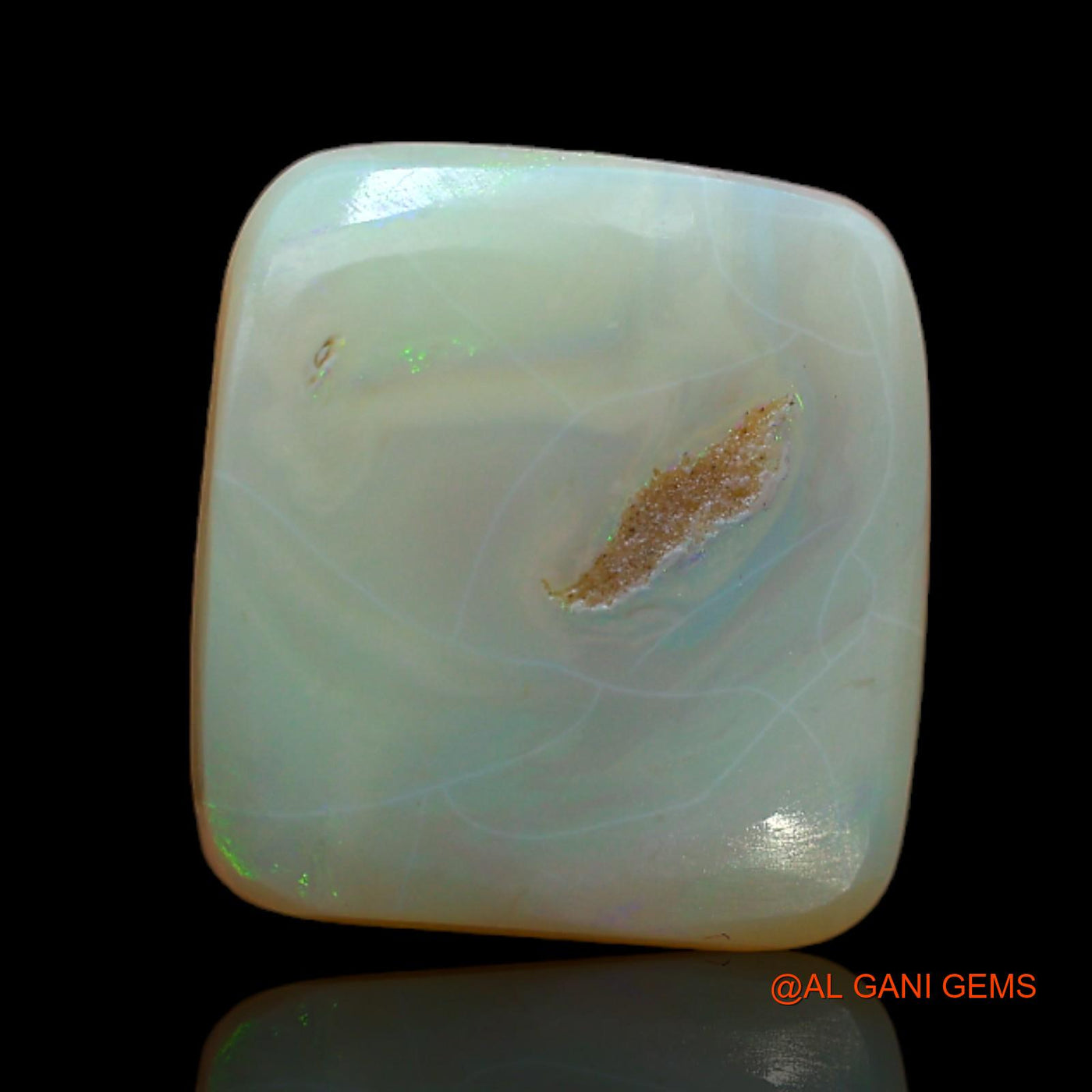 5.30 Cts Unheated Australian Fire Opal Loose Gemstone Square Cabochon Natural 13x12x3 mm AB-374