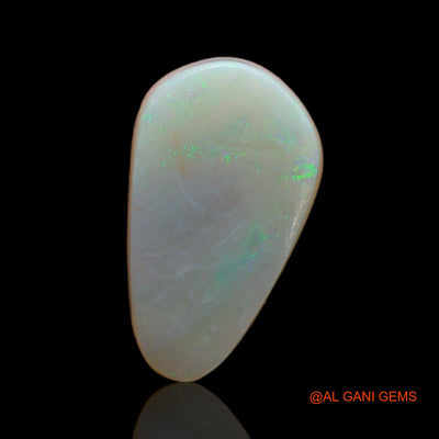 Natural Untreated Fire Opal Loose Gemstone Pear Cabochon From Australia 6.40 Cts 17x10x5 mm AB-375