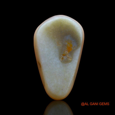 Natural Untreated Fire Opal Loose Gemstone Pear Cabochon From Australia 6.40 Cts 17x10x5 mm AB-375