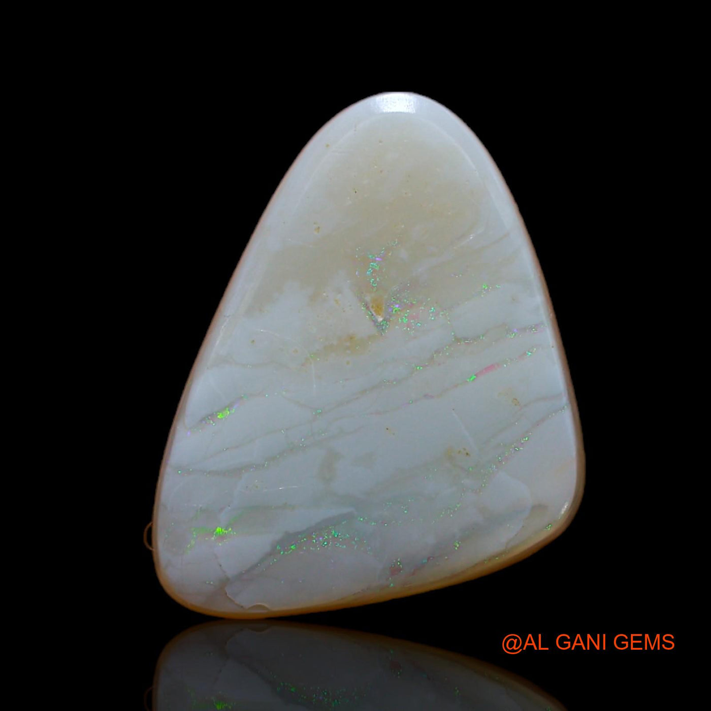 4.00 Cts Natural Australian Fire Opal Loose Gemstone Trillion Cabochon 16x12x3 mm AB-376