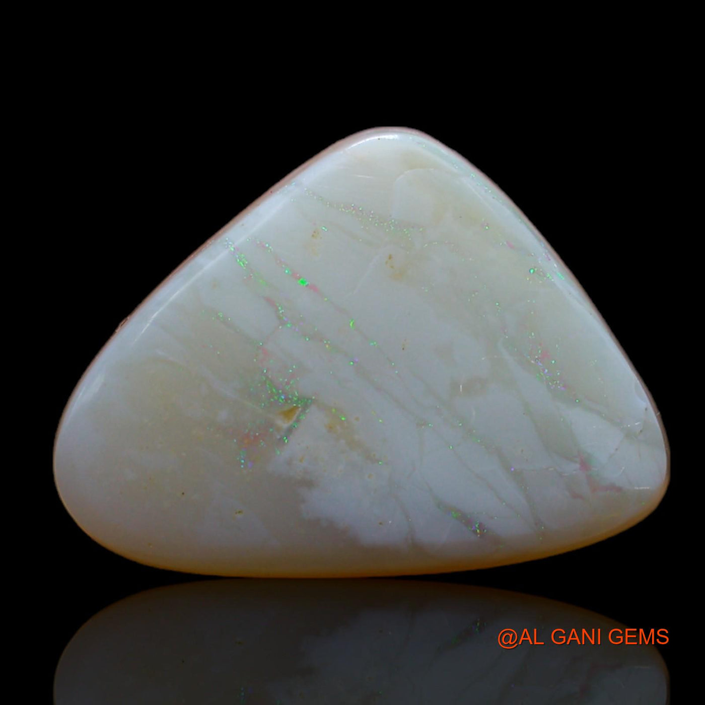 4.00 Cts Natural Australian Fire Opal Loose Gemstone Trillion Cabochon 16x12x3 mm AB-376