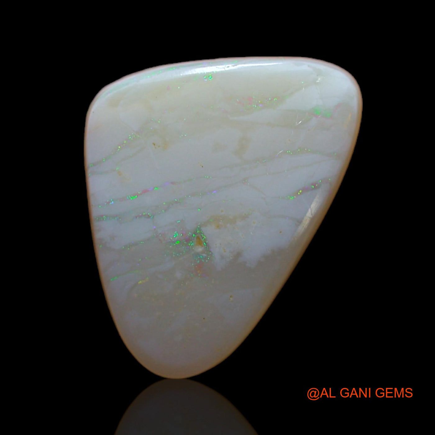 4.00 Cts Natural Australian Fire Opal Loose Gemstone Trillion Cabochon 16x12x3 mm AB-376