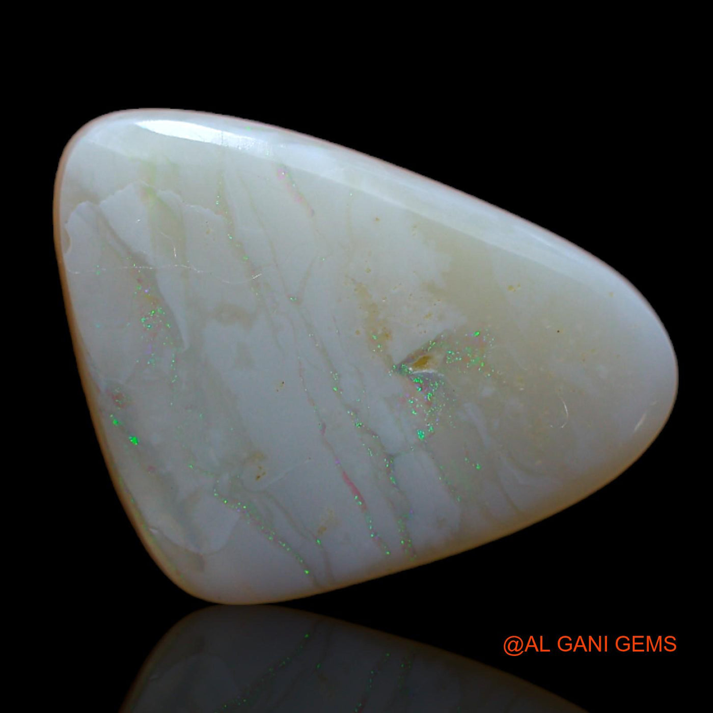 4.00 Cts Natural Australian Fire Opal Loose Gemstone Trillion Cabochon 16x12x3 mm AB-376