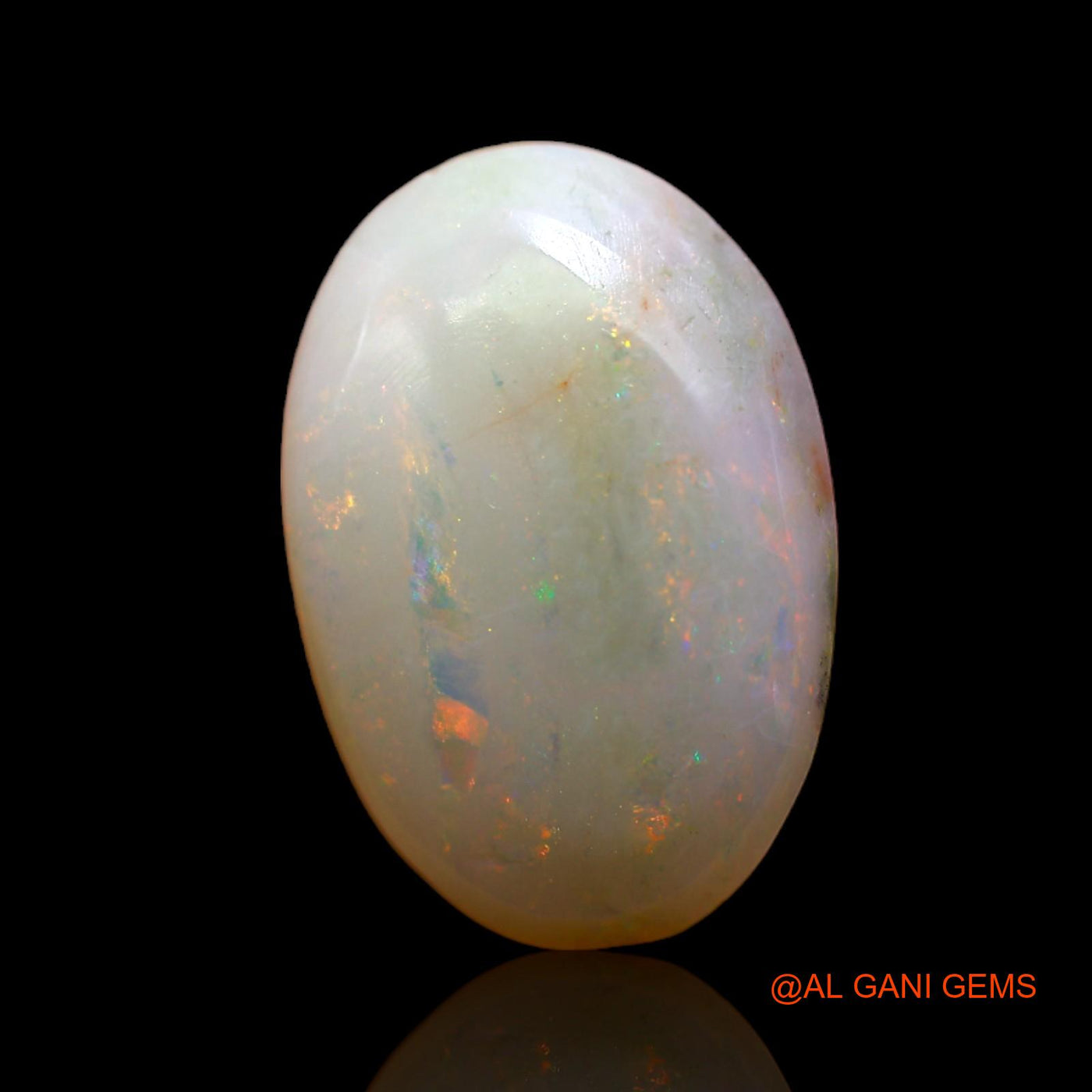 Natural Untreated Fire Opal Loose Gemstone Oval Cabochon From Australia 4.60 Cts 16x10x4 mm AB-378