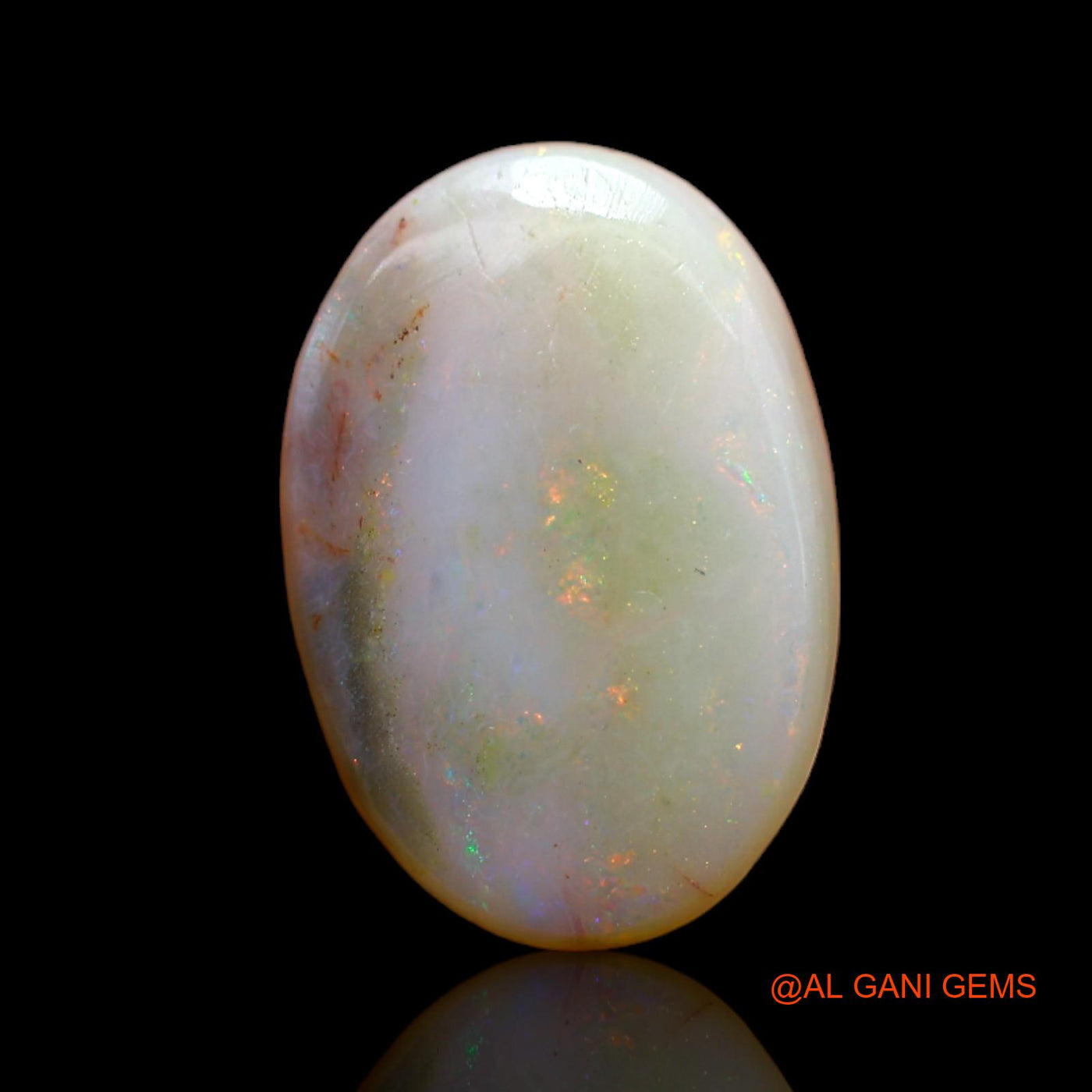 Natural Untreated Fire Opal Loose Gemstone Oval Cabochon From Australia 4.60 Cts 16x10x4 mm AB-378