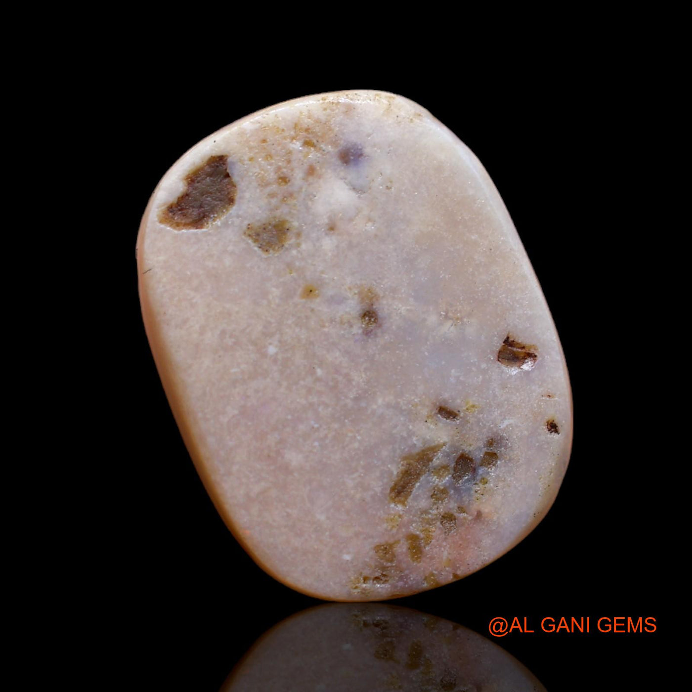 Natural Fire Opal Gemstone 10.40 Cts Loose Oval Cabochon From Australia 19x14x4 mm AB-37