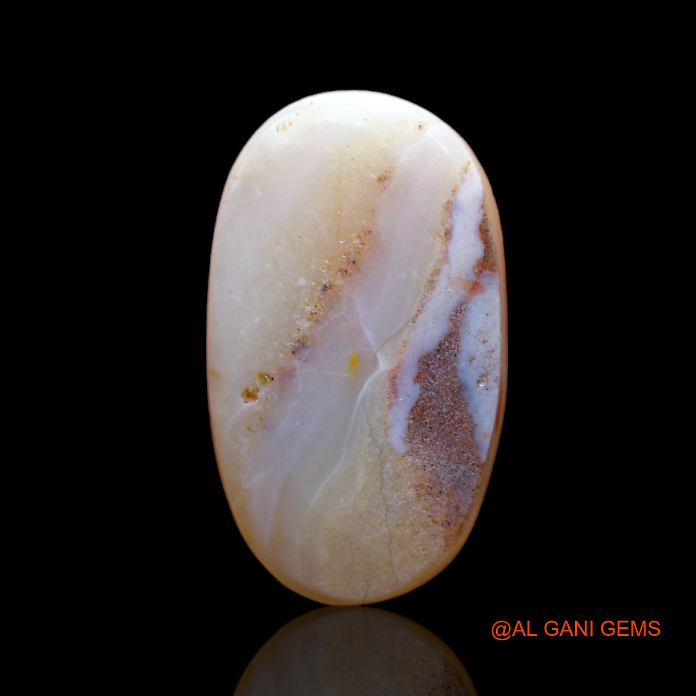 4.30 Cts Natural Australian Fire Opal Loose Gemstone Fancy Cabochon 16x9x4 mm AB-385