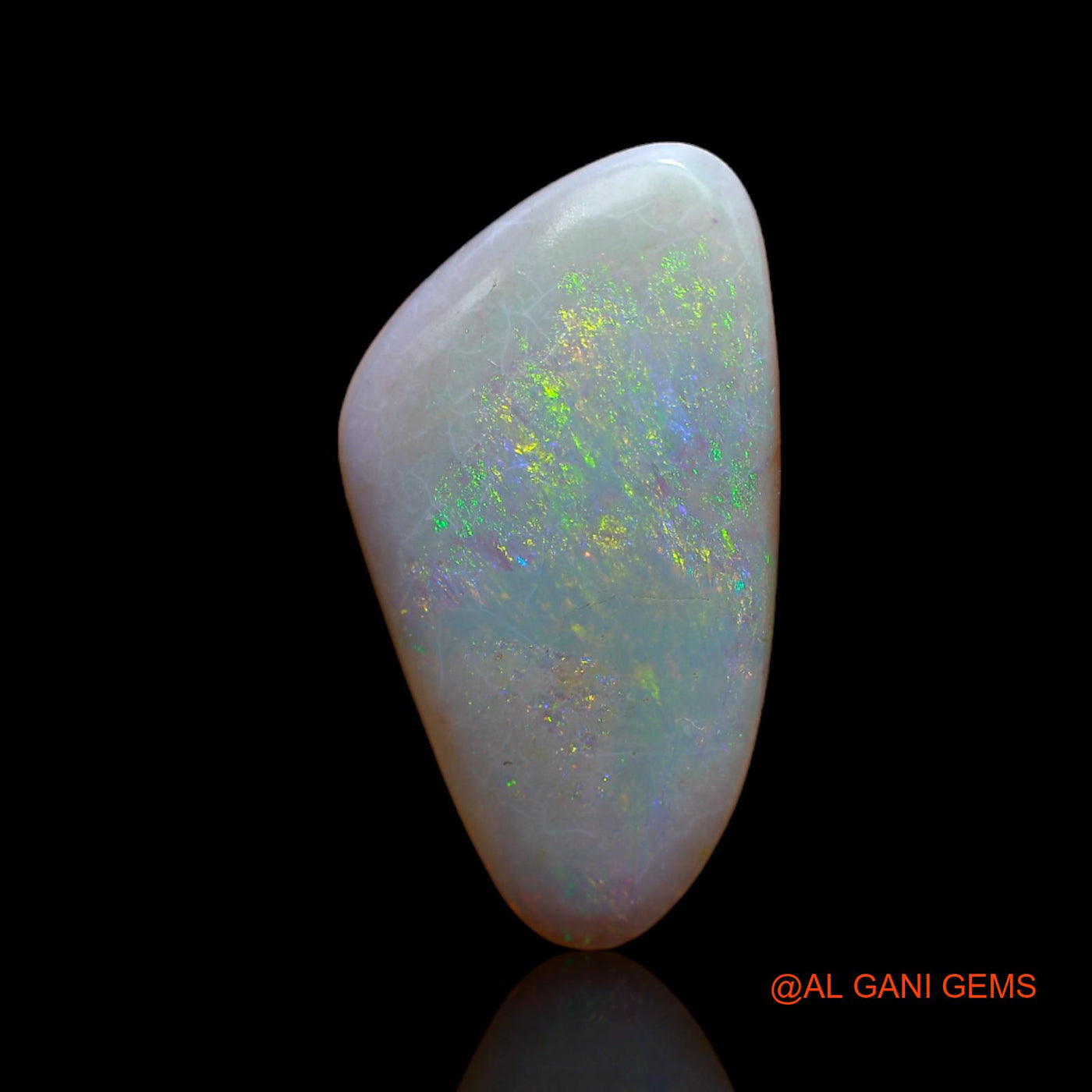 6.40 Cts Natural Australian Fire Opal Loose Gemstone Fancy Cabochon 23x13x3 mm AB-38