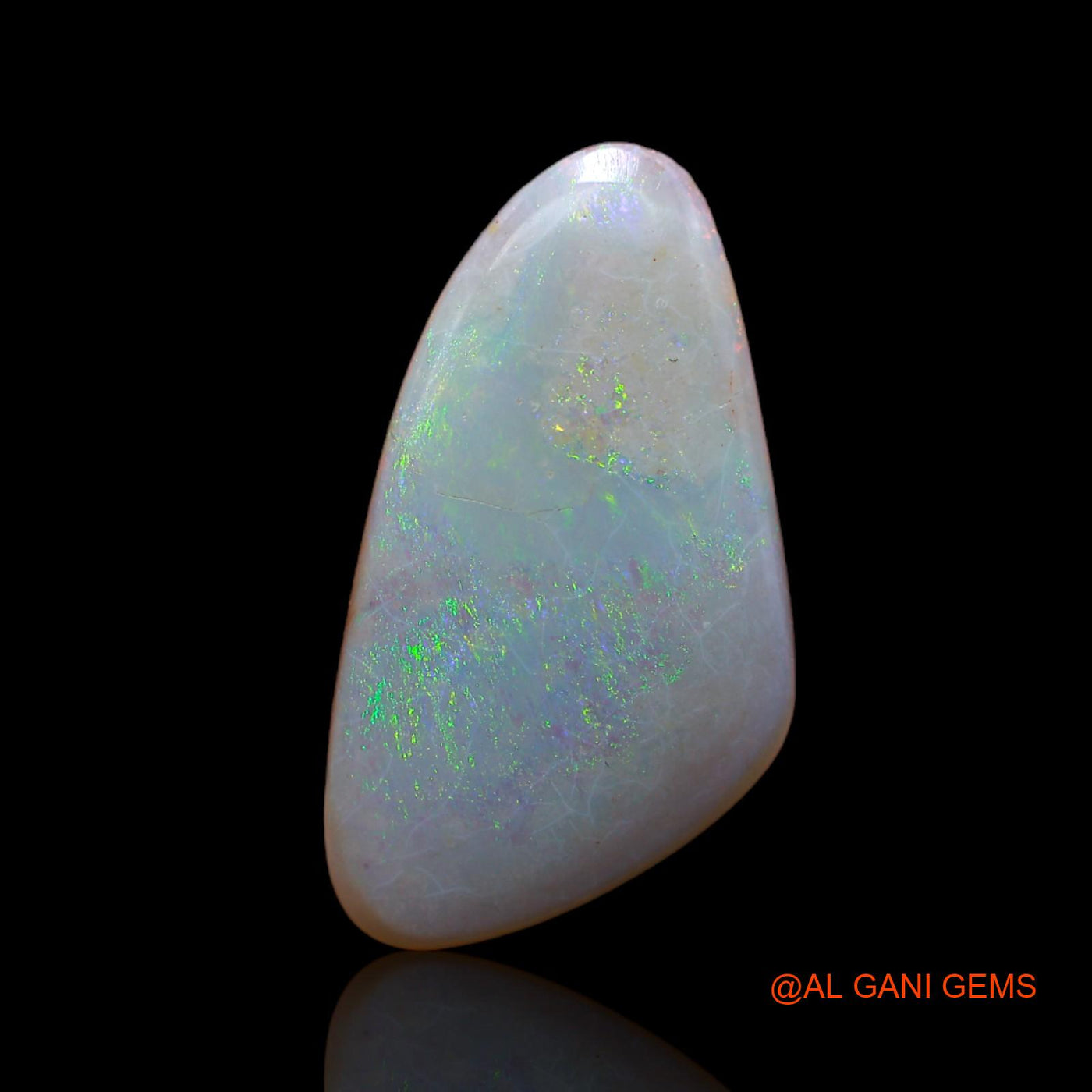 6.40 Cts Natural Australian Fire Opal Loose Gemstone Fancy Cabochon 23x13x3 mm AB-38