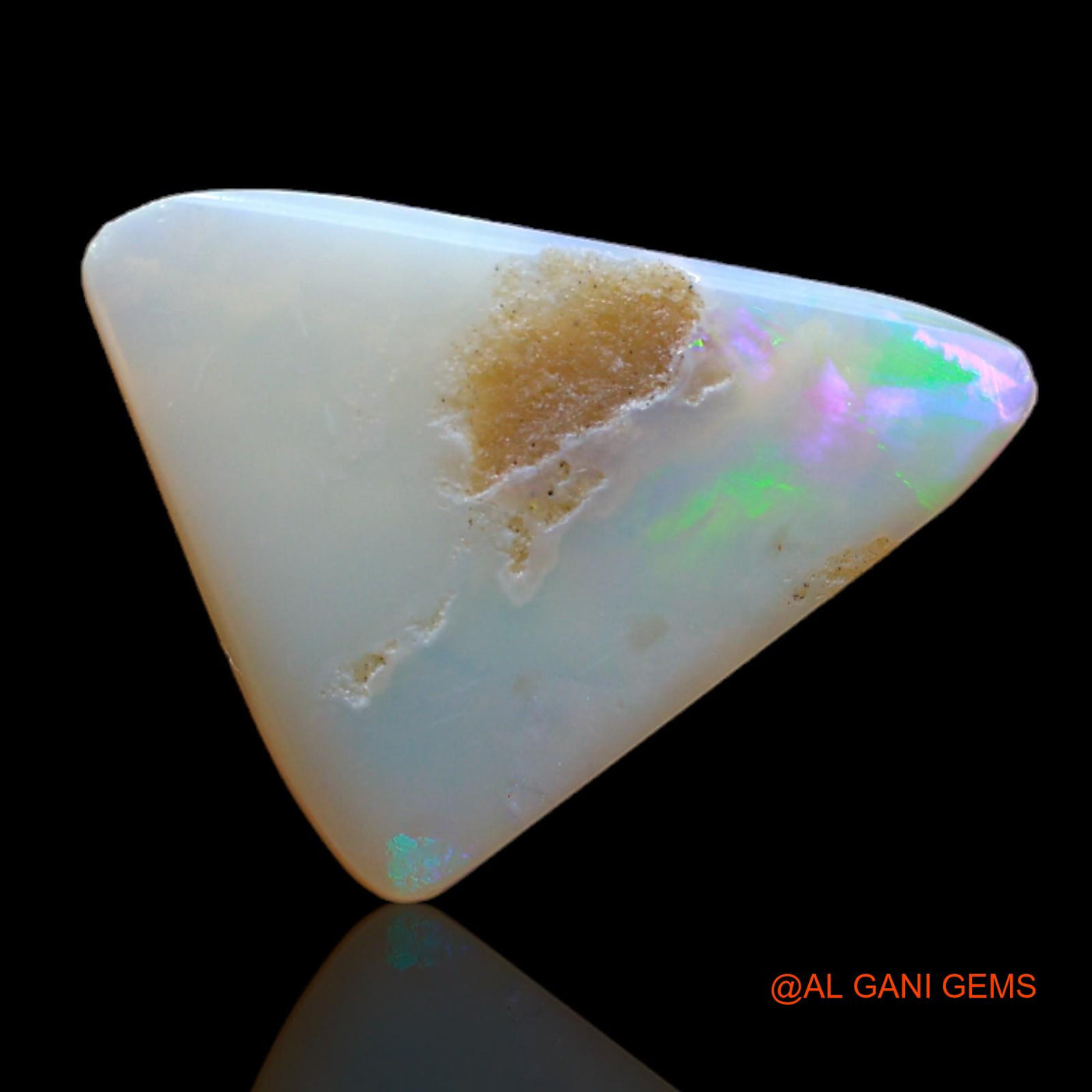 2.00 Cts Natural Australian Fire Opal Trillion Cabochon Loose Gemstone For Jewelry 15x11x2 mm AB-390