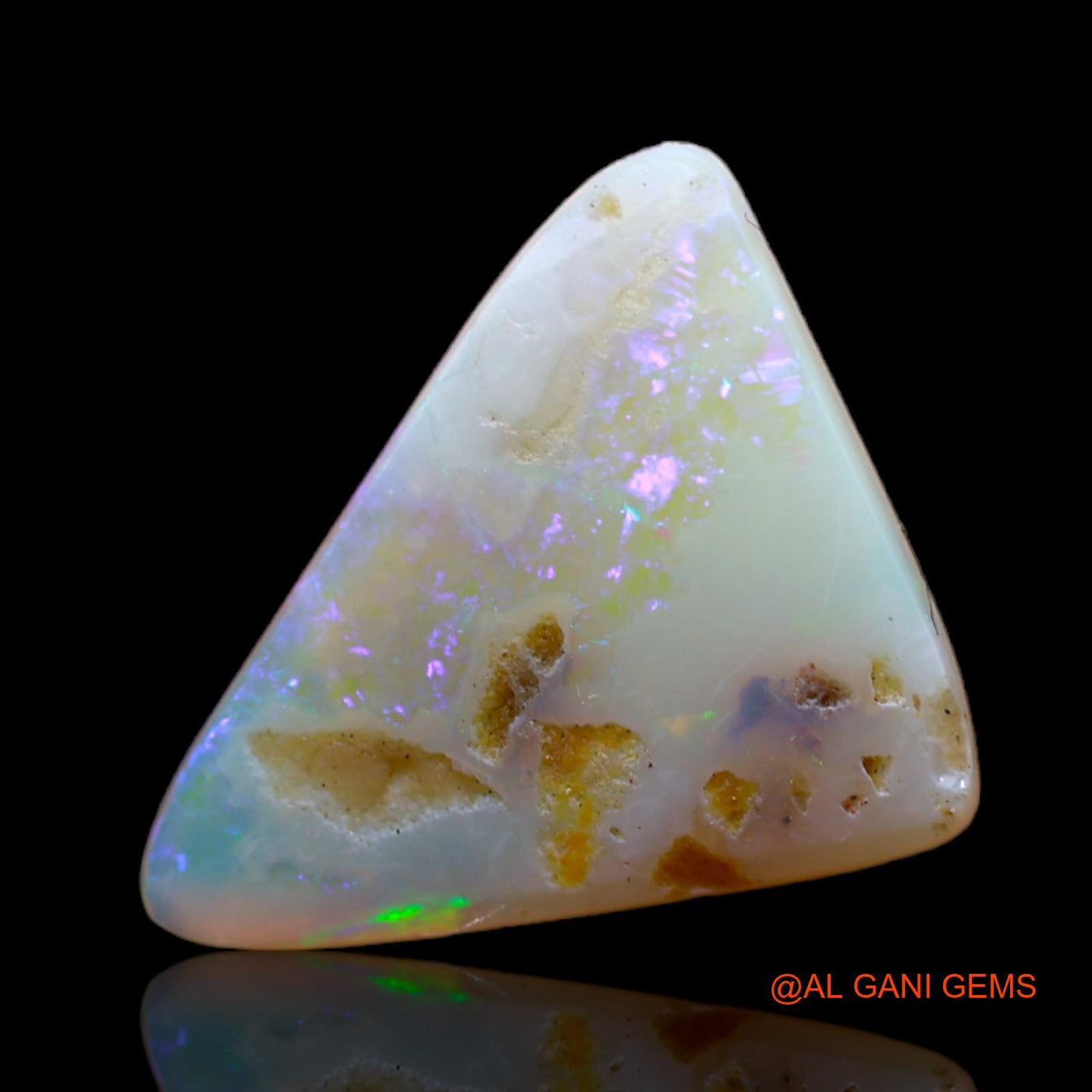 2.00 Cts Natural Australian Fire Opal Trillion Cabochon Loose Gemstone For Jewelry 15x11x2 mm AB-390