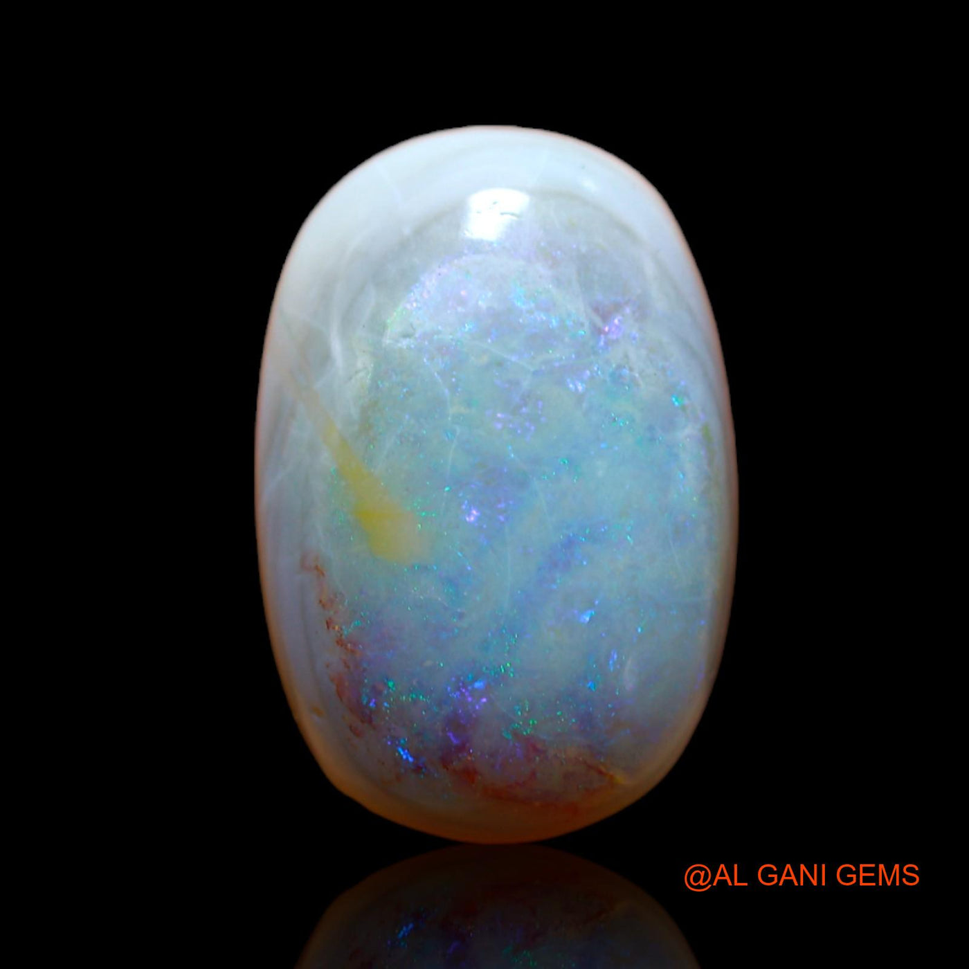 Natural Untreated Fire Opal Loose Gemstone Oval Cabochon From Australia 5.00 Cts 15x10x5 mm AB-392