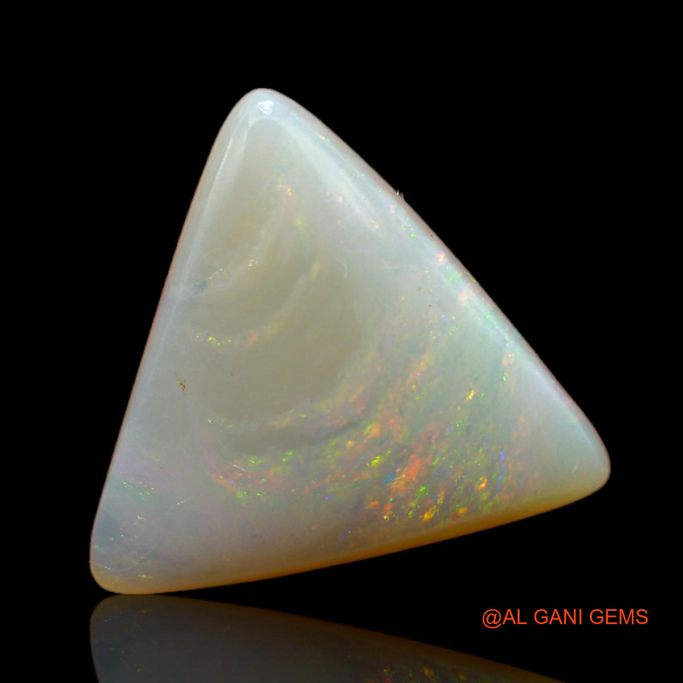 2.50 Cts Natural Australian Fire Opal Loose Gemstone Trillion Cabochon 14x12x3 mm AB-393