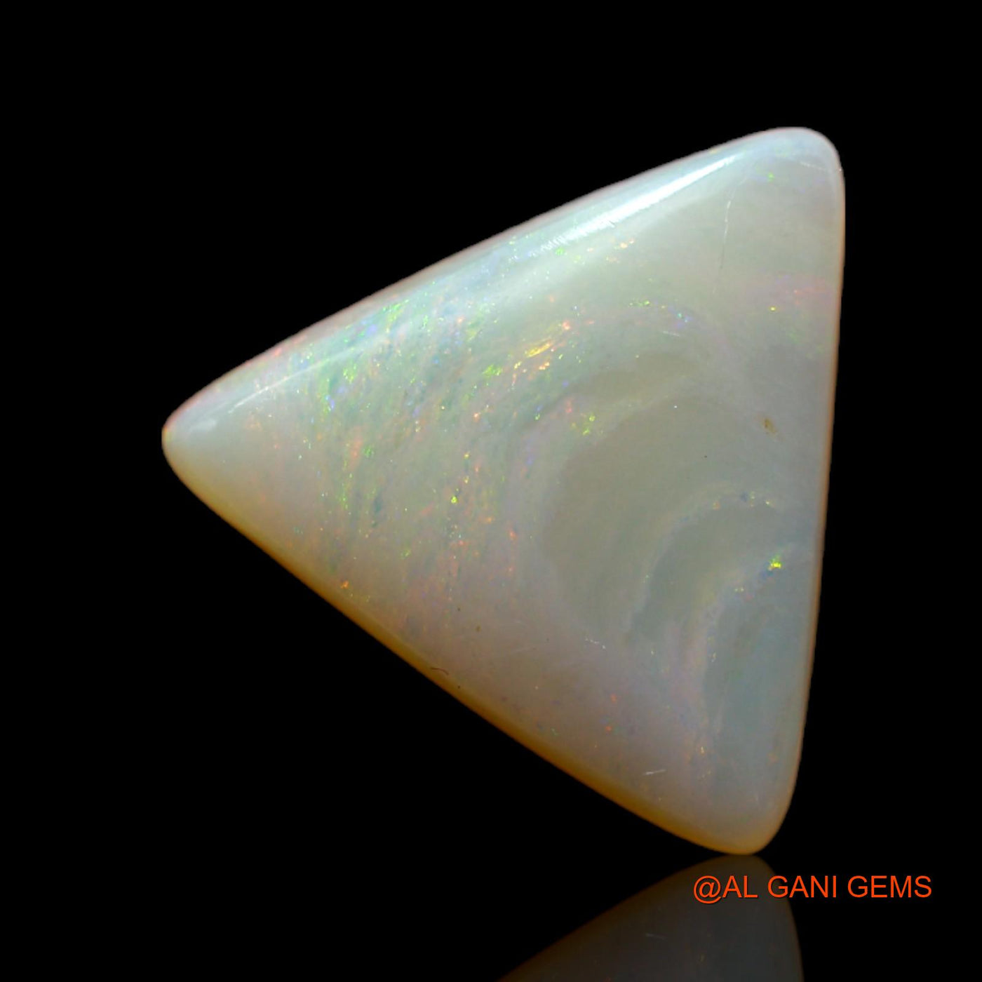 2.50 Cts Natural Australian Fire Opal Loose Gemstone Trillion Cabochon 14x12x3 mm AB-393