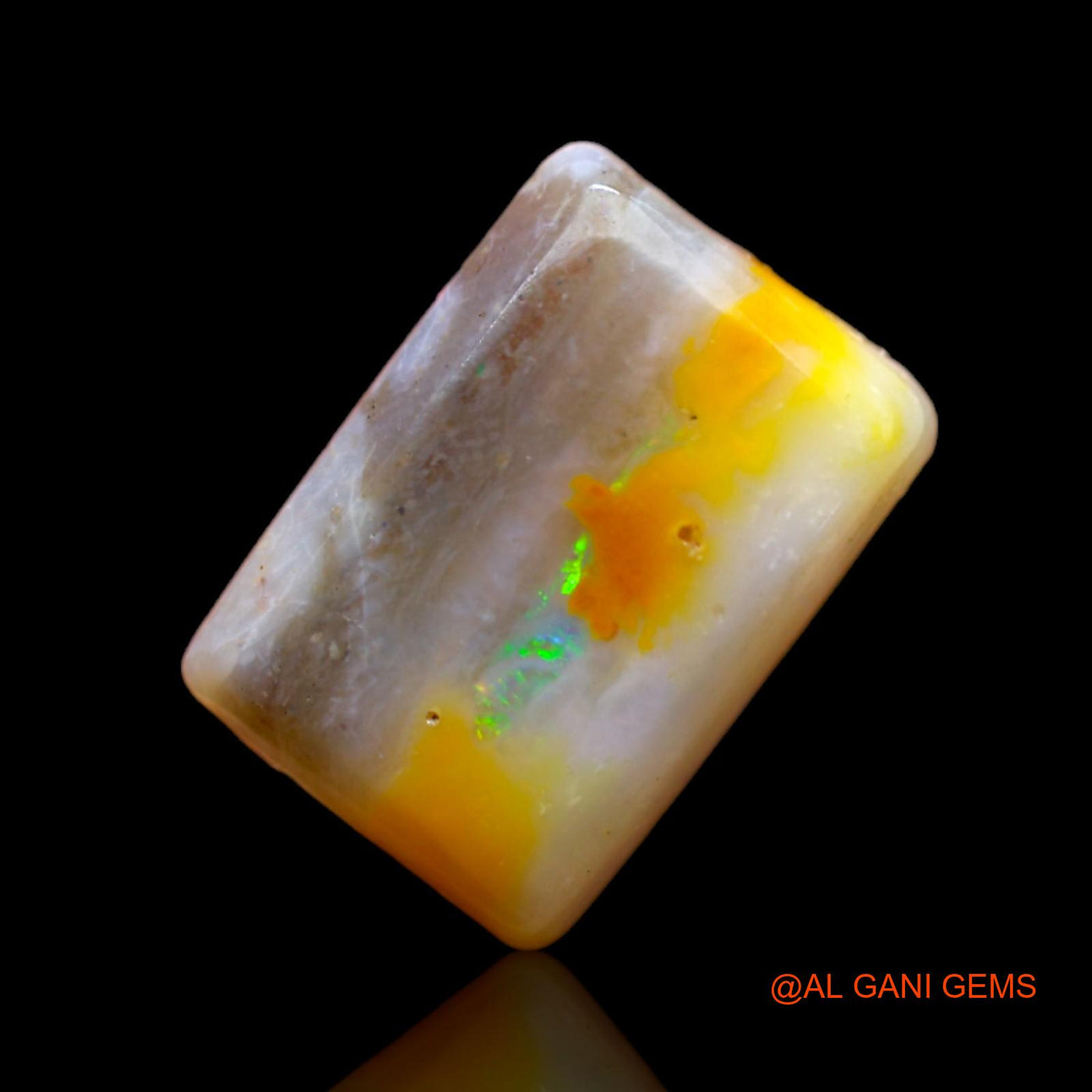 Natural Fire Opal Gemstone 5.80 Cts Loose Square Cabochon From Australia 13x9x6 mm AB-394