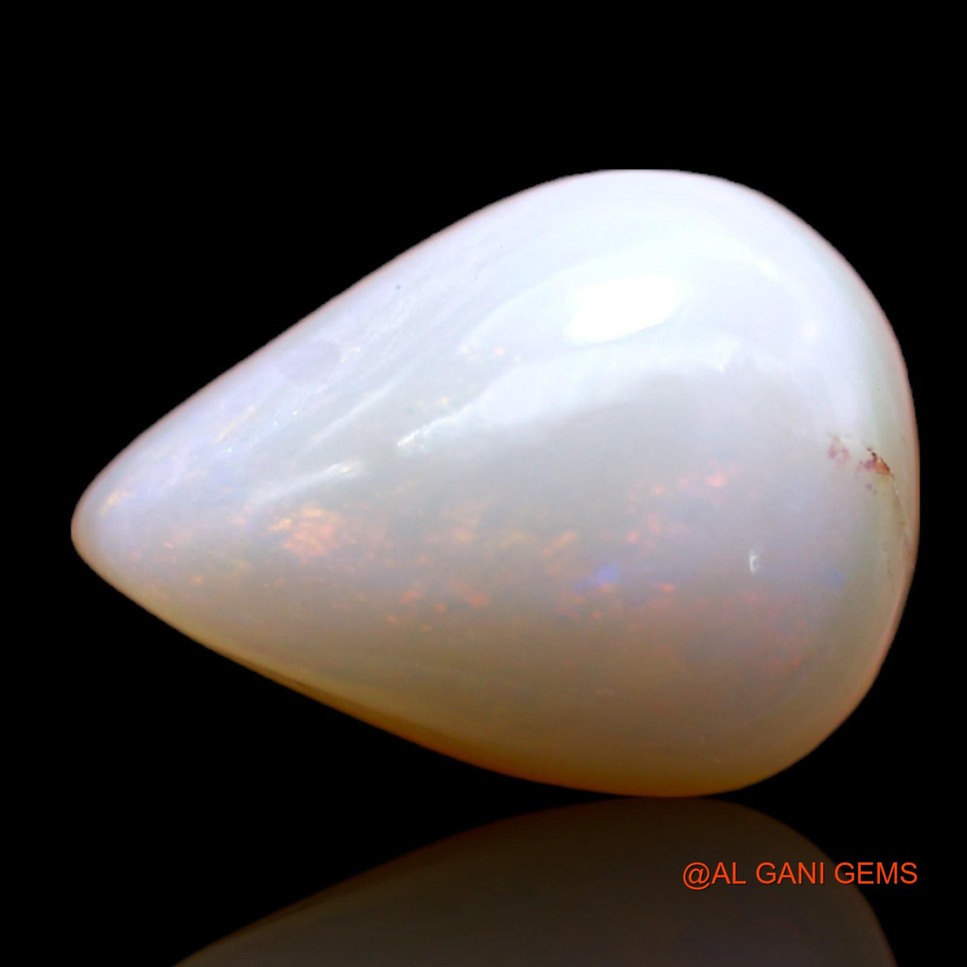5.00 Cts Natural Australian Fire Opal Pear Cabochon Loose Gemstone For Jewelry 14x10x6 mm AB-398