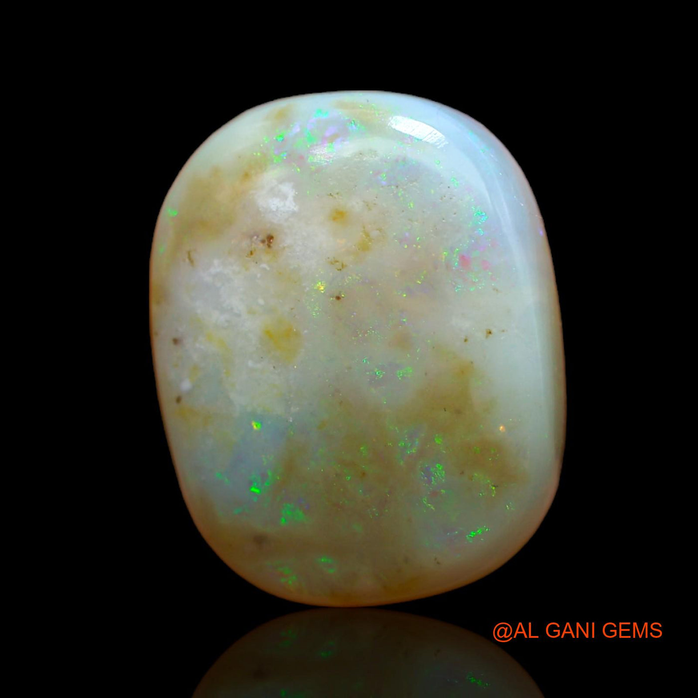 13.65 Cts Natural Australian Fire Opal Loose Gemstone Oval Cabochon 18x15x6 mm AB-39