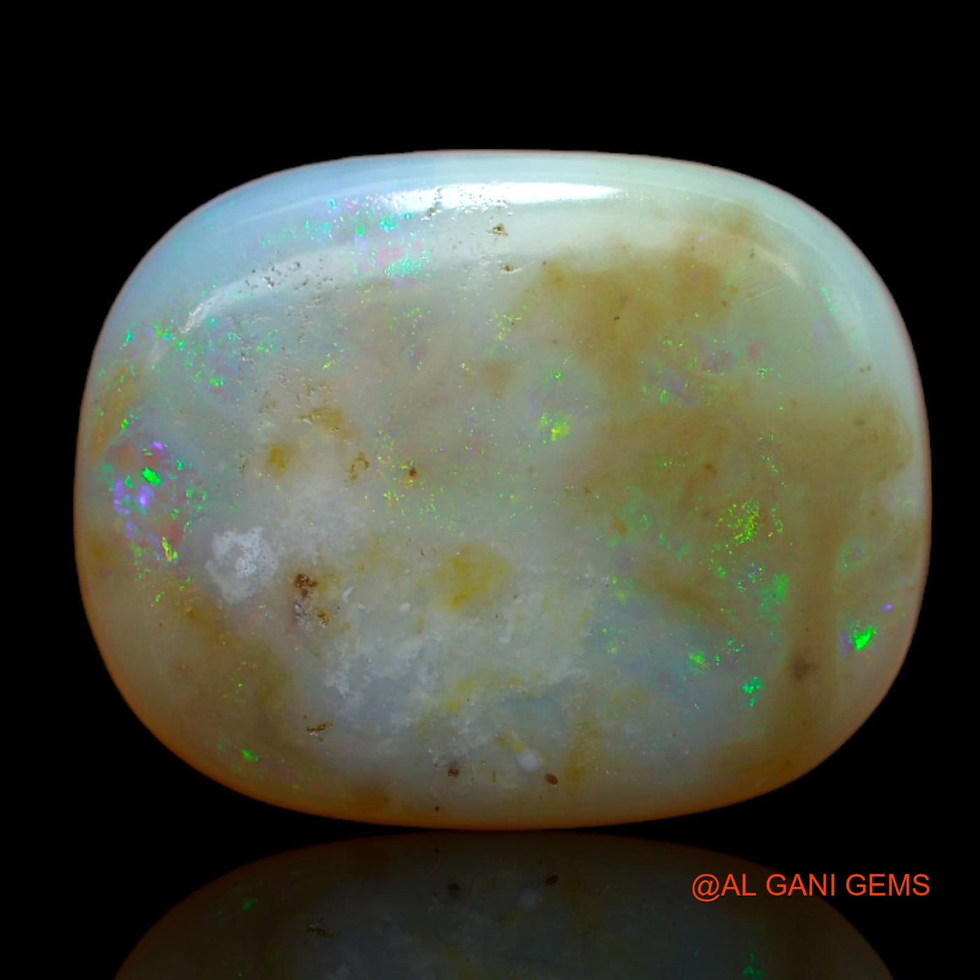 13.65 Cts Natural Australian Fire Opal Loose Gemstone Oval Cabochon 18x15x6 mm AB-39