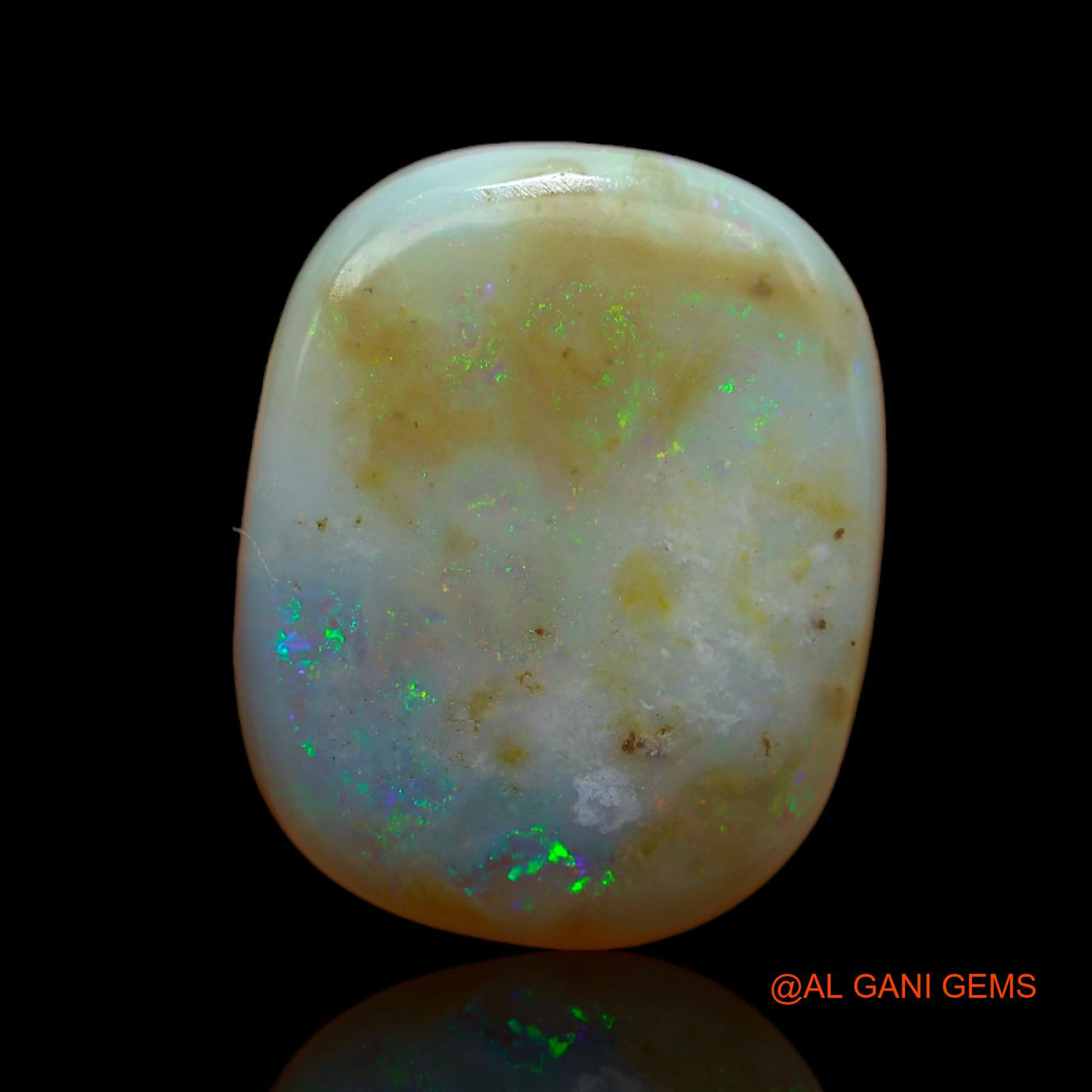 13.65 Cts Natural Australian Fire Opal Loose Gemstone Oval Cabochon 18x15x6 mm AB-39