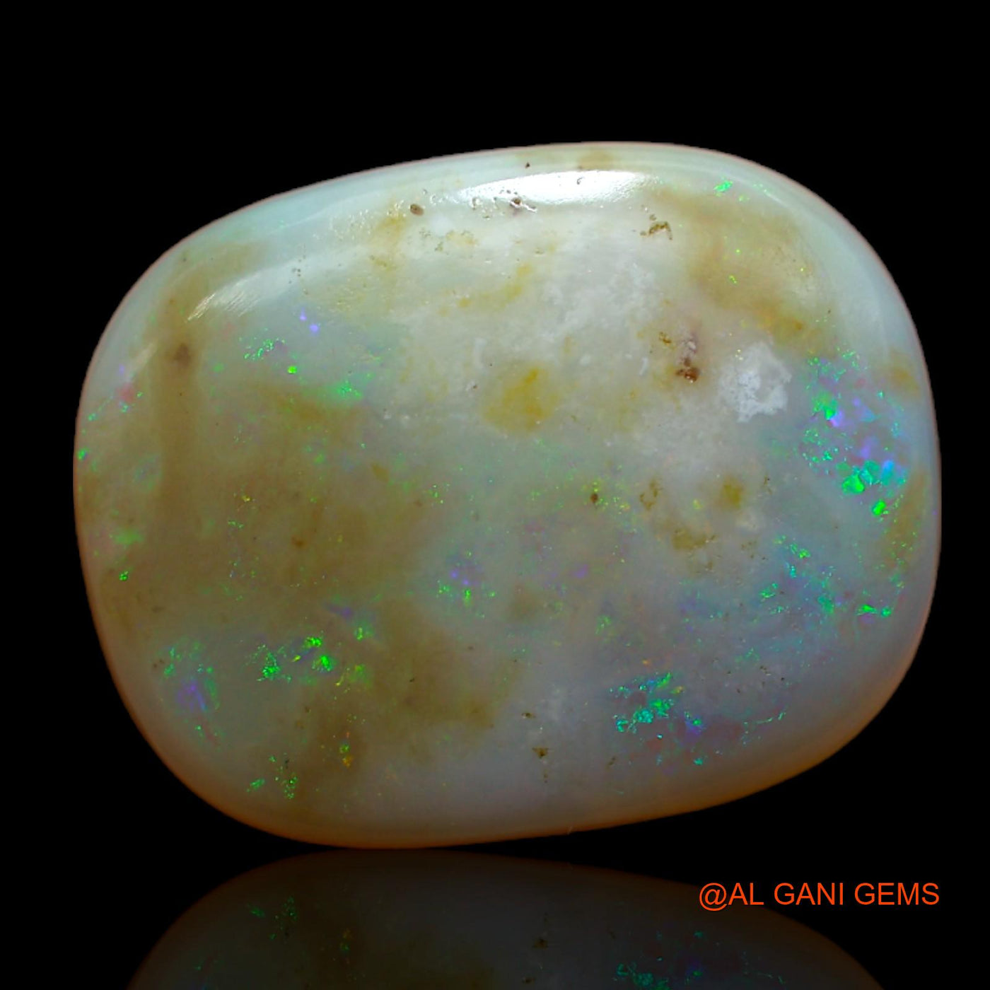 13.65 Cts Natural Australian Fire Opal Loose Gemstone Oval Cabochon 18x15x6 mm AB-39