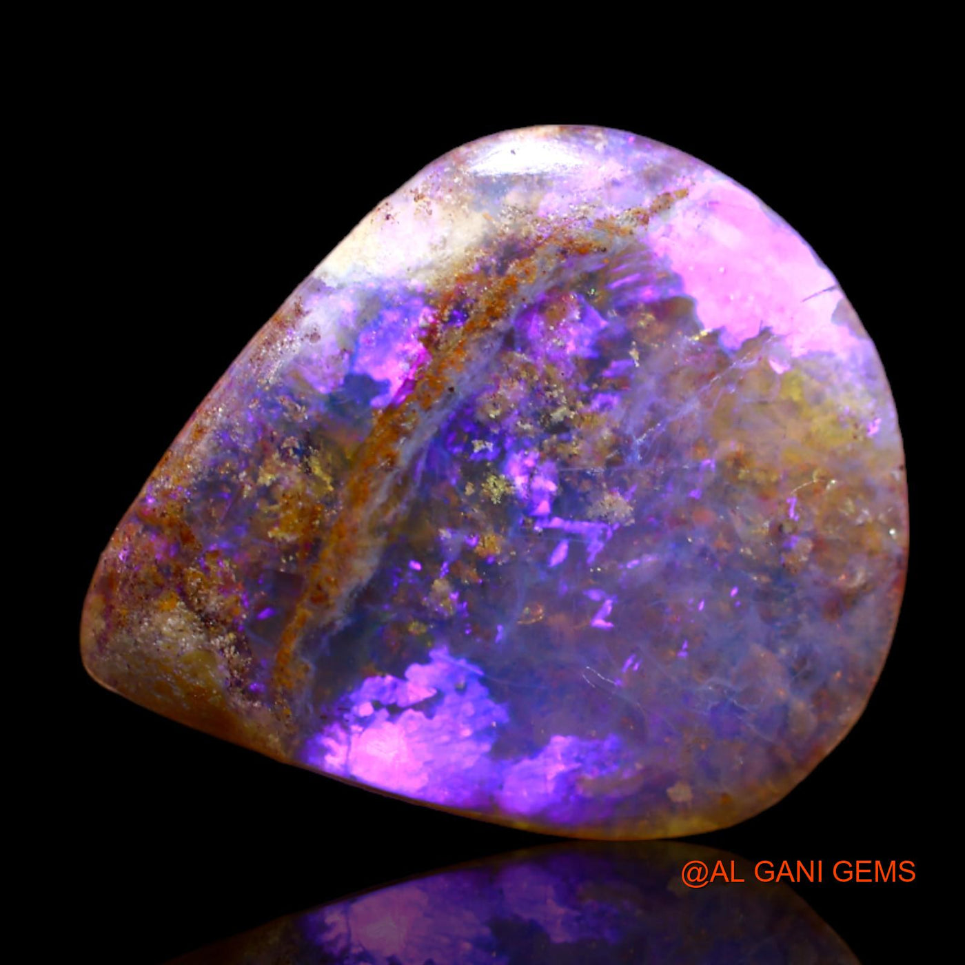 Natural Fire Opal Gemstone 12.00 Cts Loose Pear Cabochon From Australia 20x17x5 mm AB-3