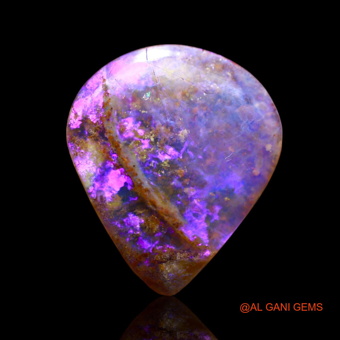 Natural Fire Opal Gemstone 12.00 Cts Loose Pear Cabochon From Australia 20x17x5 mm AB-3