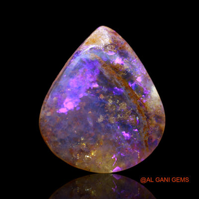 Natural Fire Opal Gemstone 12.00 Cts Loose Pear Cabochon From Australia 20x17x5 mm AB-3