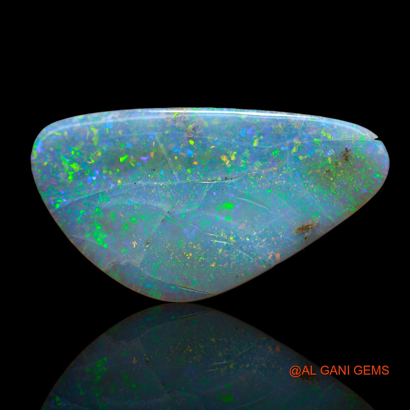32.00 Cts Natural Australian Fire Opal Fancy Cabochon Loose Gemstone For Jewelry 36x19x7 mm AB-401