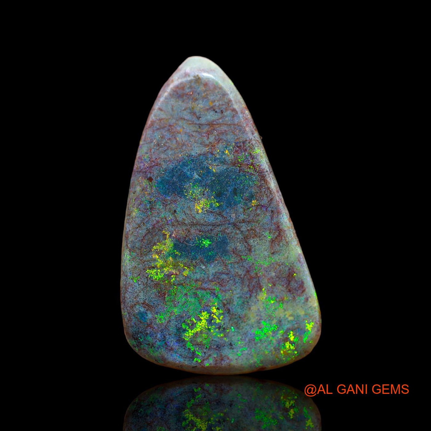 17.00 Cts Natural Australian Fire Opal Loose Gemstone Fancy Cabochon 31x19x5 mm AB-402