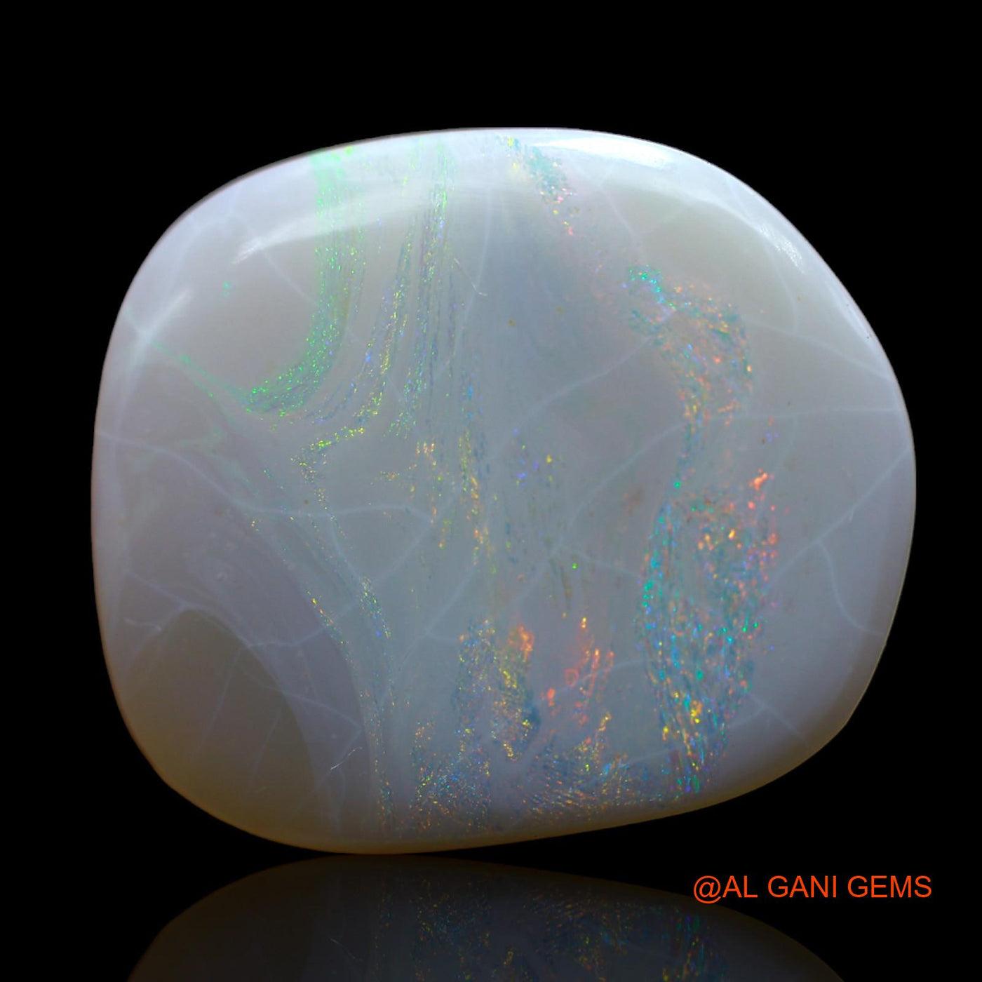 Natural Fire Opal Gemstone 11.00 Cts Loose Fancy Cabochon From Australia 24x20x3 mm AB-404