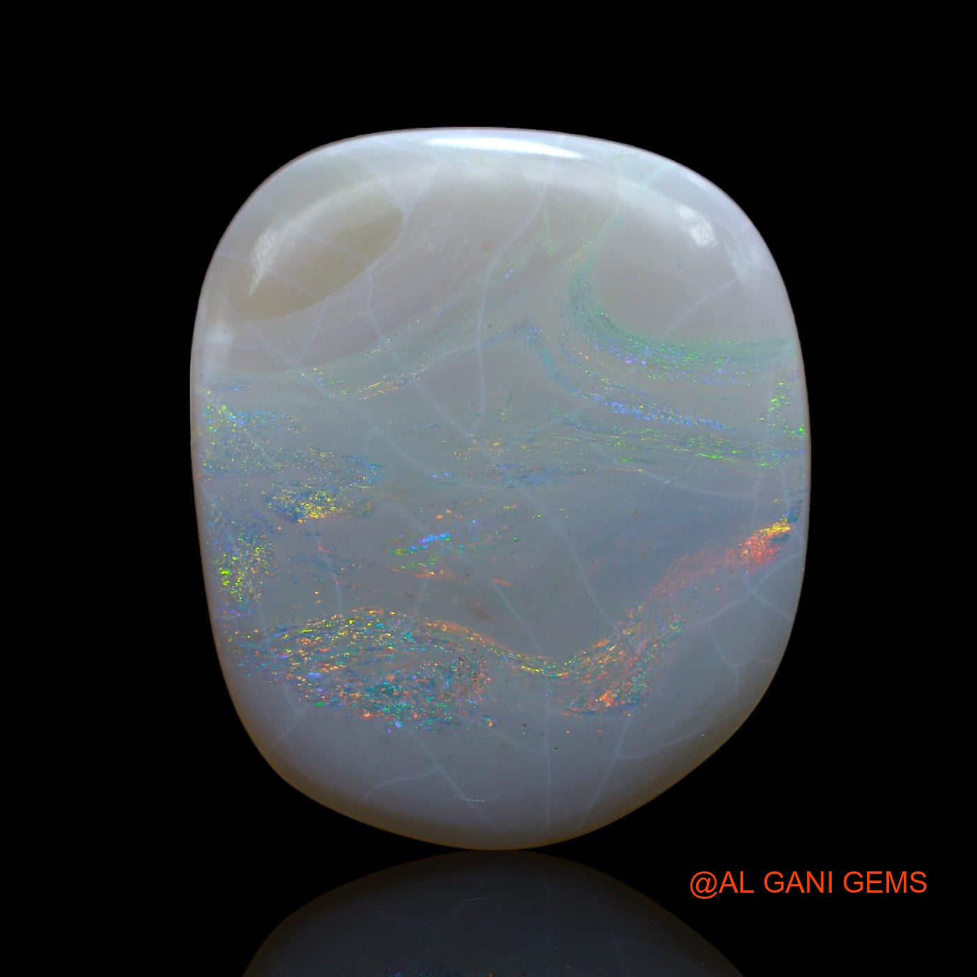 Natural Fire Opal Gemstone 11.00 Cts Loose Fancy Cabochon From Australia 24x20x3 mm AB-404