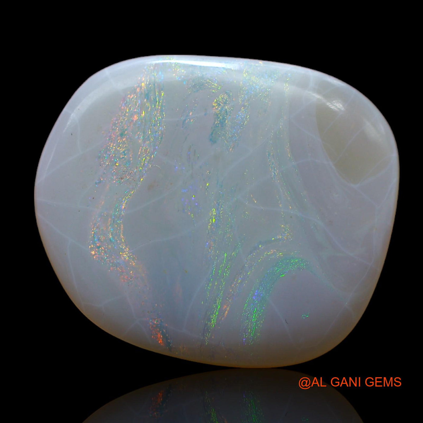 Natural Fire Opal Gemstone 11.00 Cts Loose Fancy Cabochon From Australia 24x20x3 mm AB-404