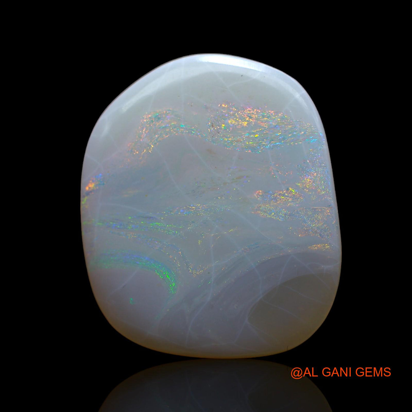 Natural Fire Opal Gemstone 11.00 Cts Loose Fancy Cabochon From Australia 24x20x3 mm AB-404